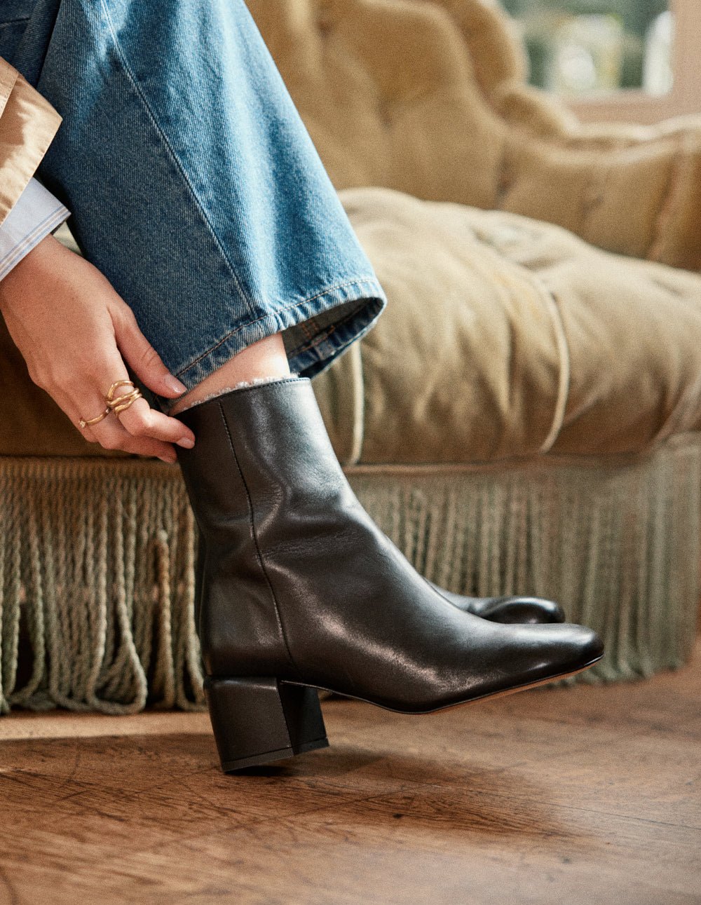 Ankle boots with heel ODAJE EX. M.MOUSTACHE Black