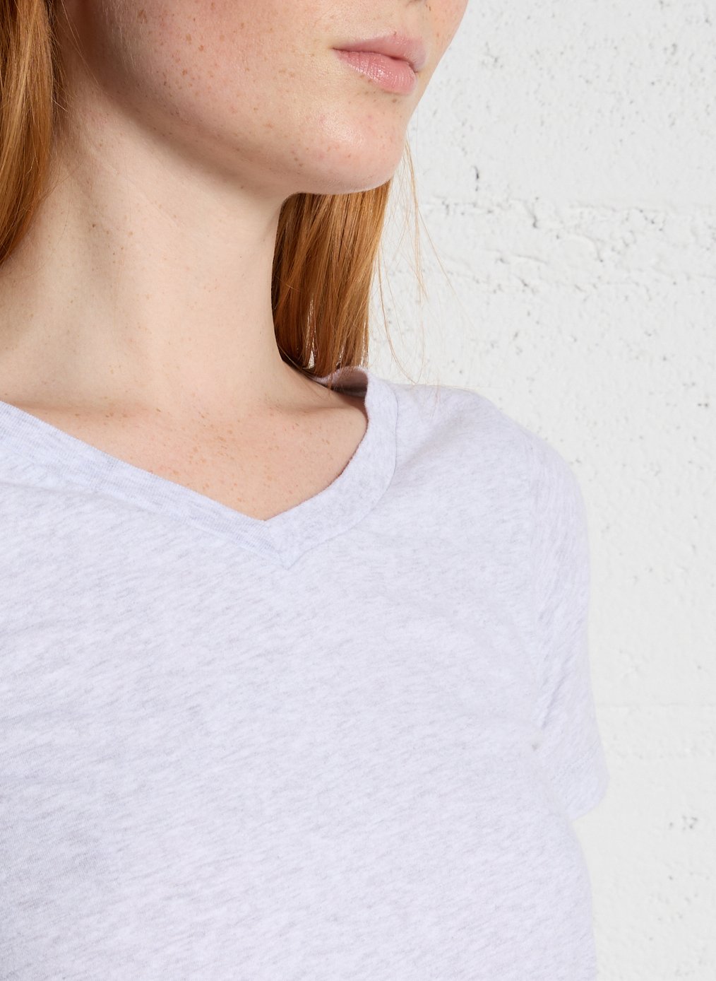 Katoenen T-shirt met boothals AMERICAN VINTAGE Grijs