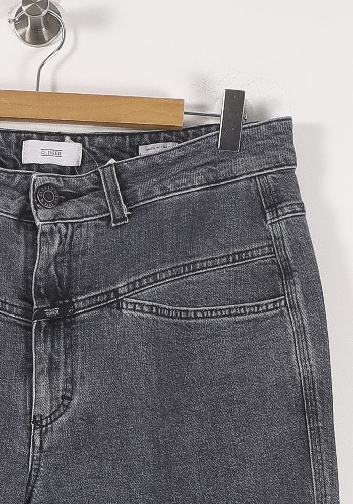 Cropped slim jeans with studs CLOSED - Seconde Main Grey