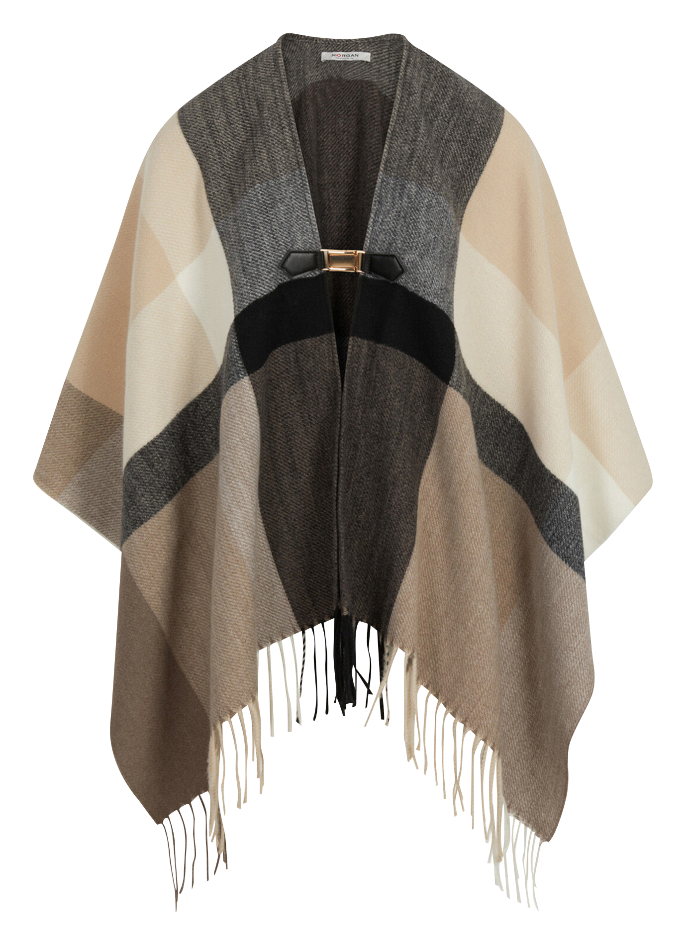 Poncho ample à carreaux MORGAN Multicolore