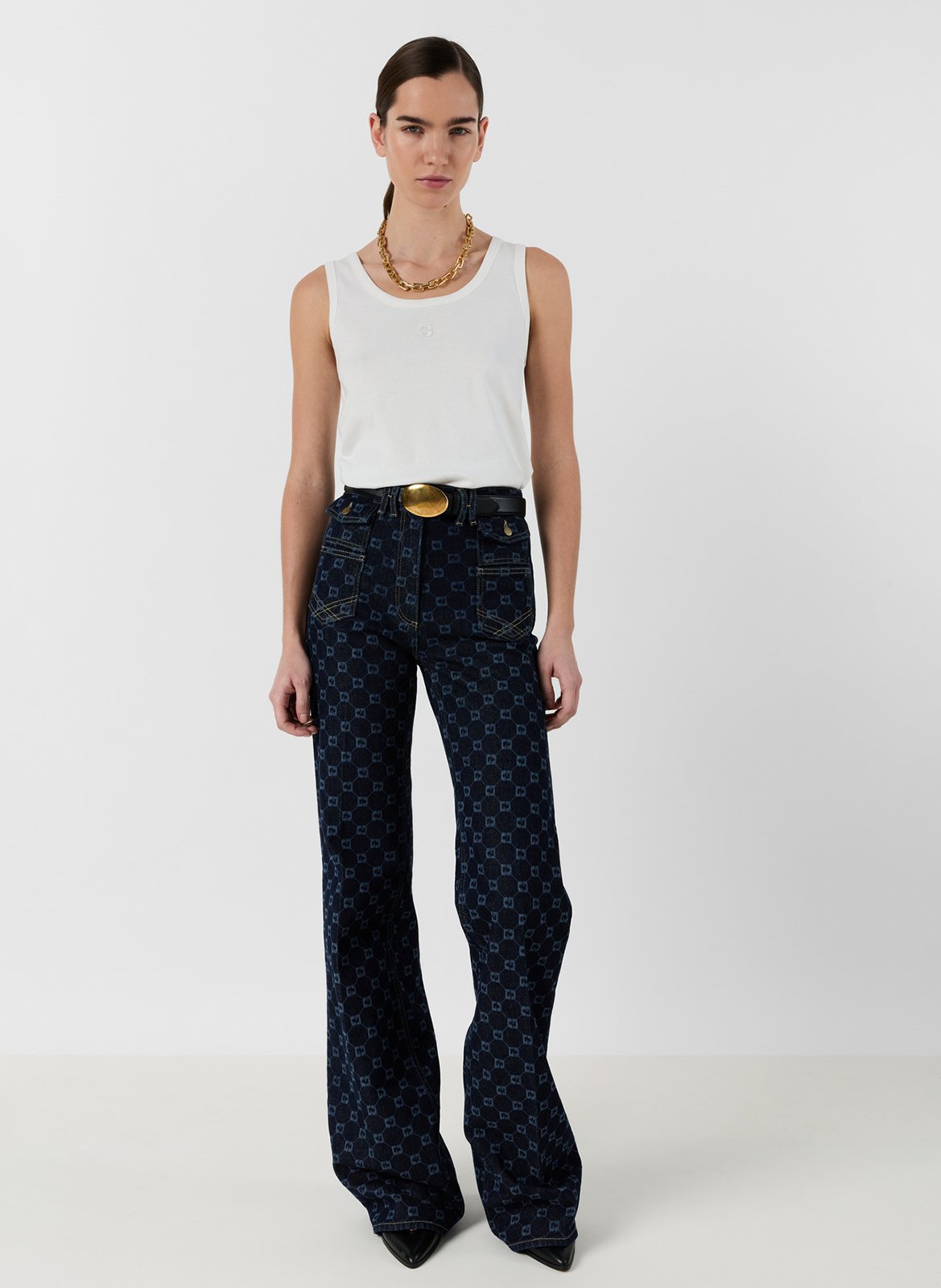 Jean flare en coton mélangé GERARD DAREL Bleu