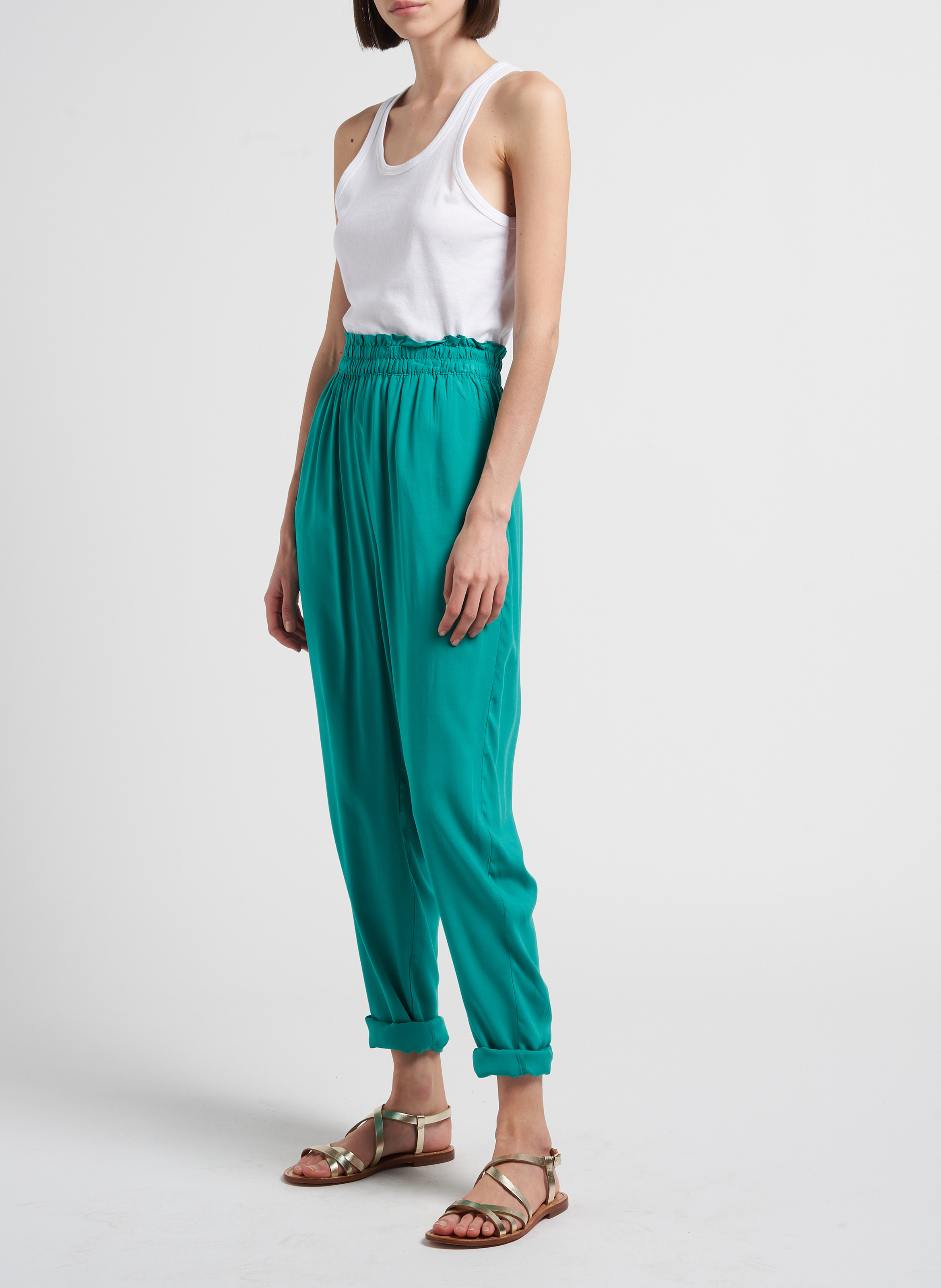Pantalon fluide  VILA Vert