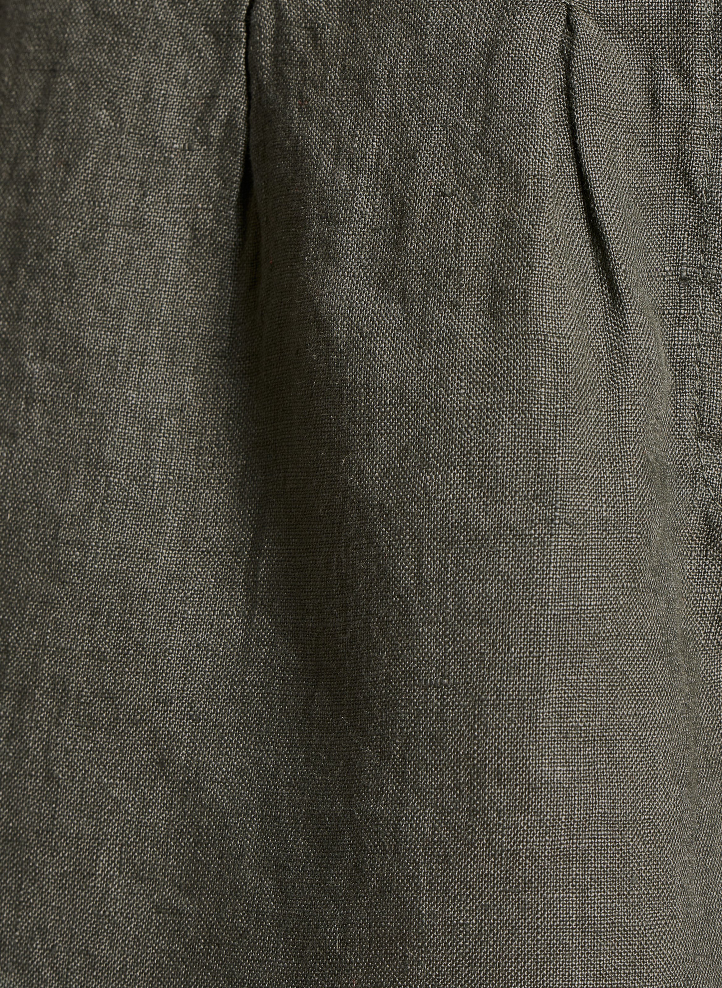 Short large taille haute en lin LA FEE MARABOUTEE Vert