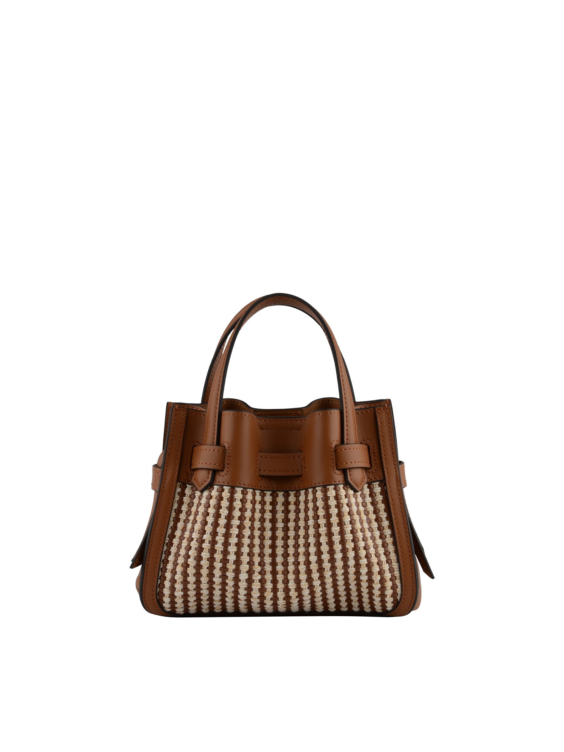 Calfskin leather handbag POURCHET Golden