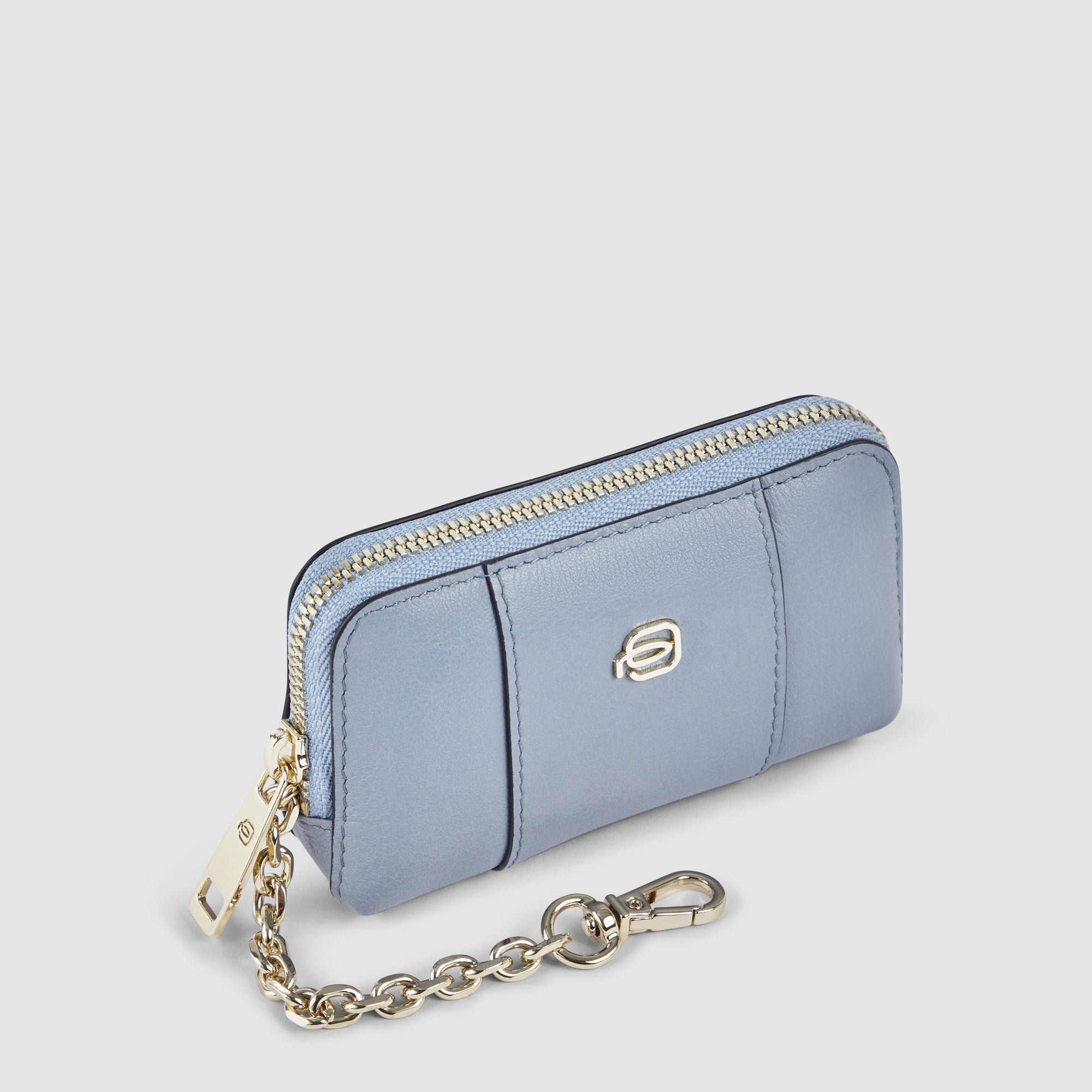 Leather key case Blue