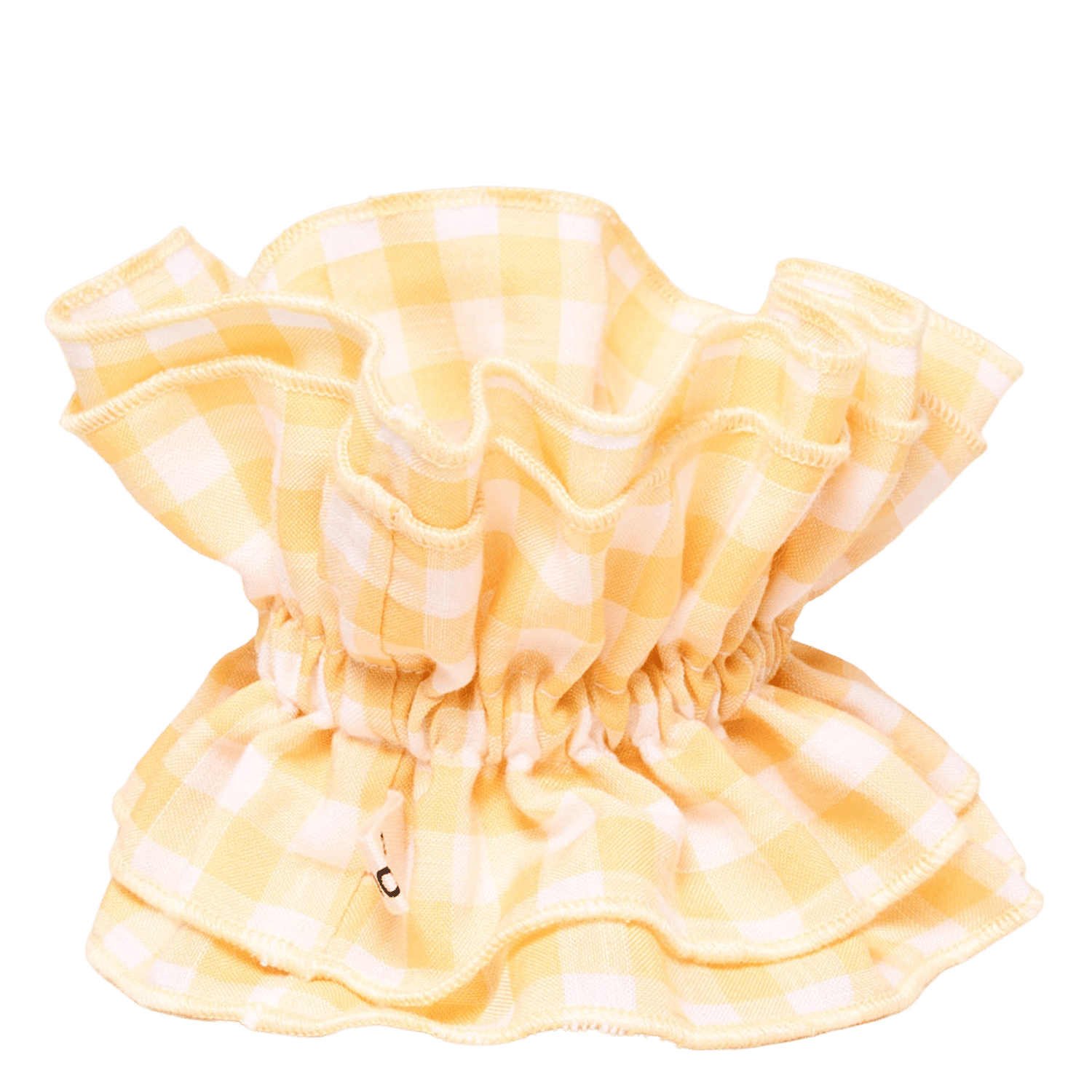 Maxi Haargummi mit Vichy-Muster CHOU AU CARRE Gelb