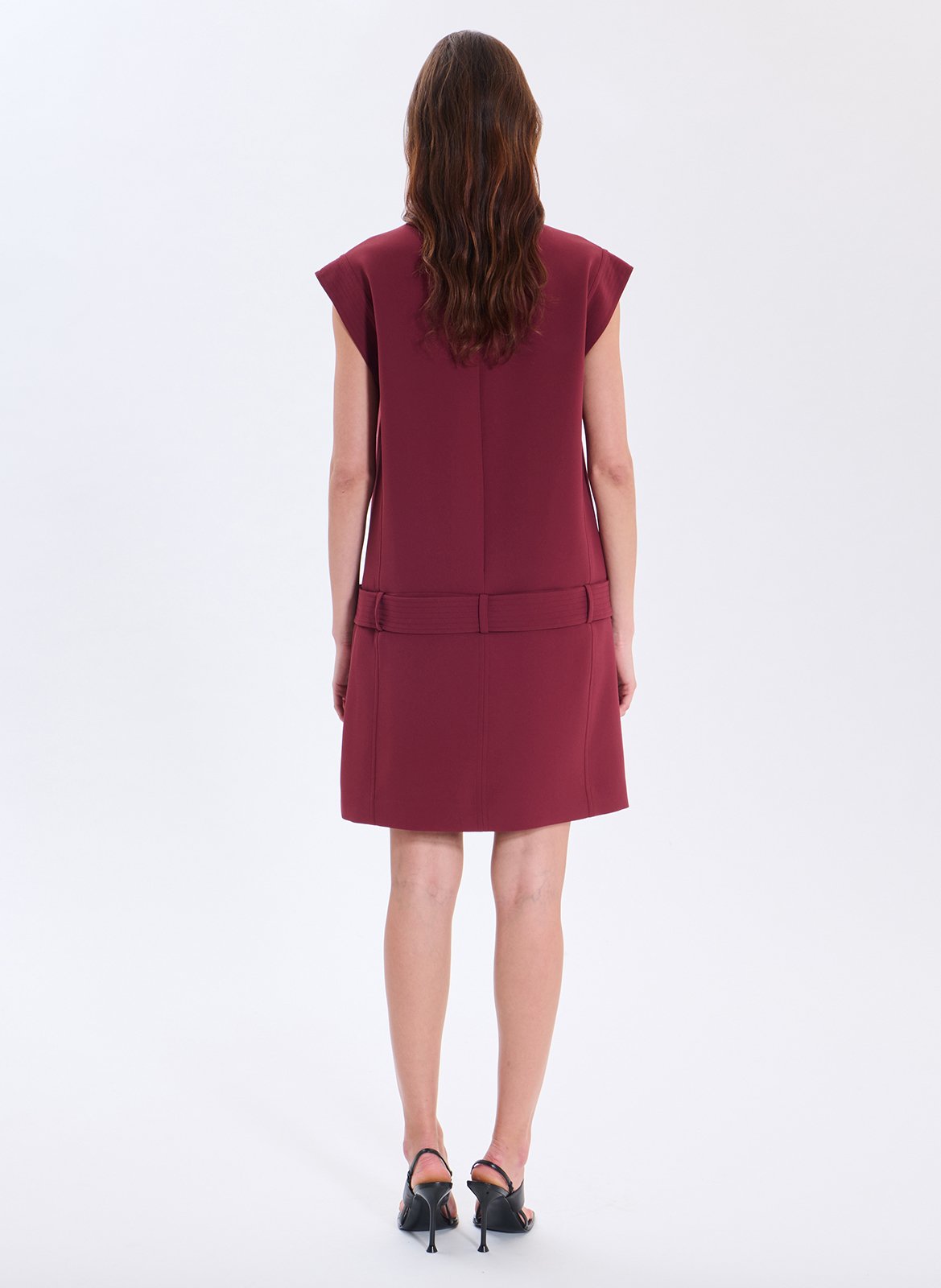 Robe courte col rond  ZAPA Rouge