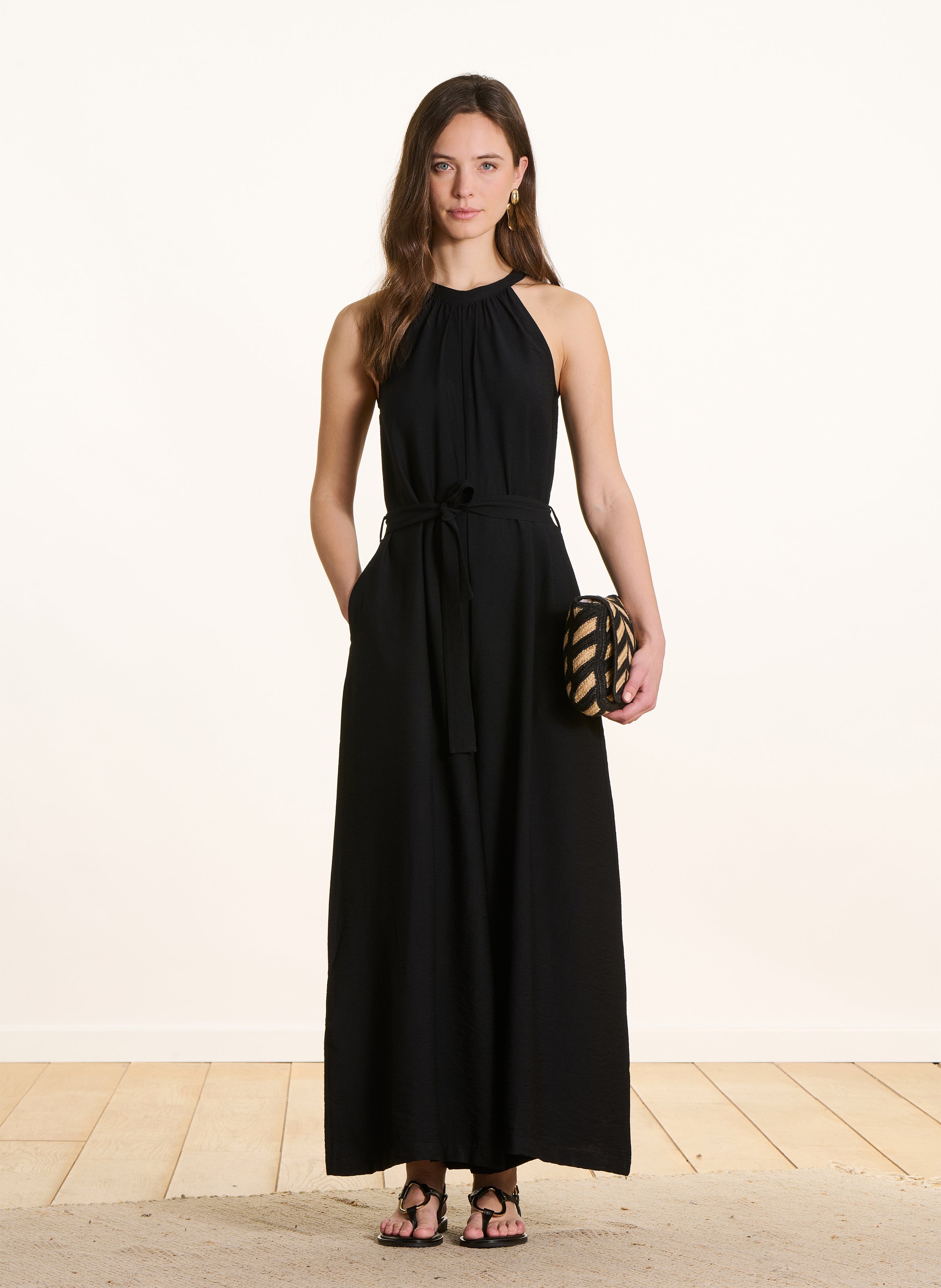 Fließender Jumpsuit mit langen Hosen LA FEE MARABOUTEE