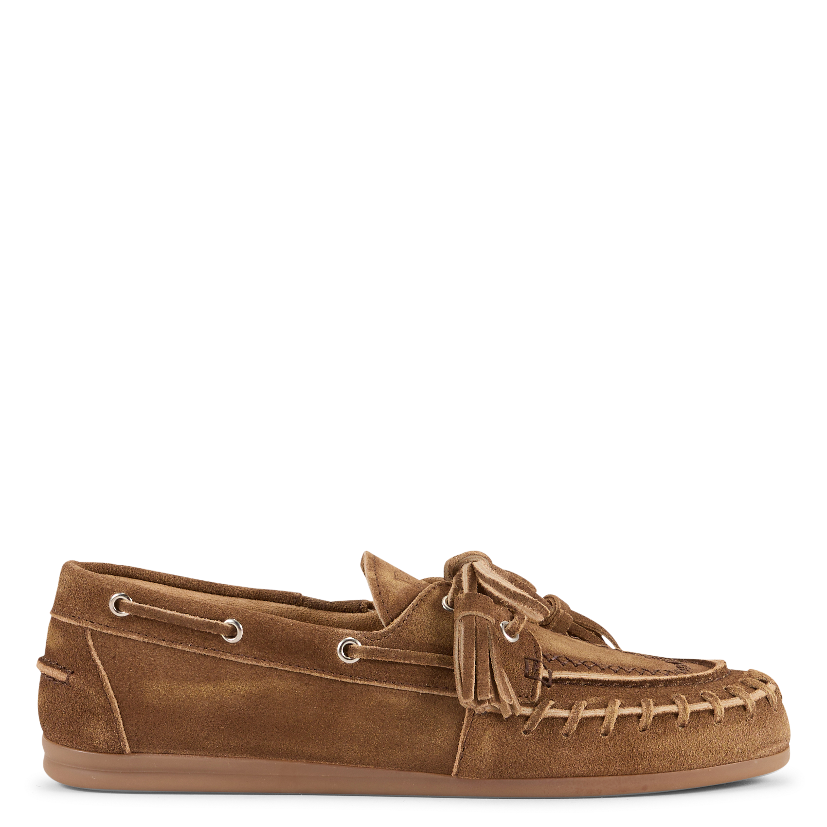 Leather deck shoes POSA Brown