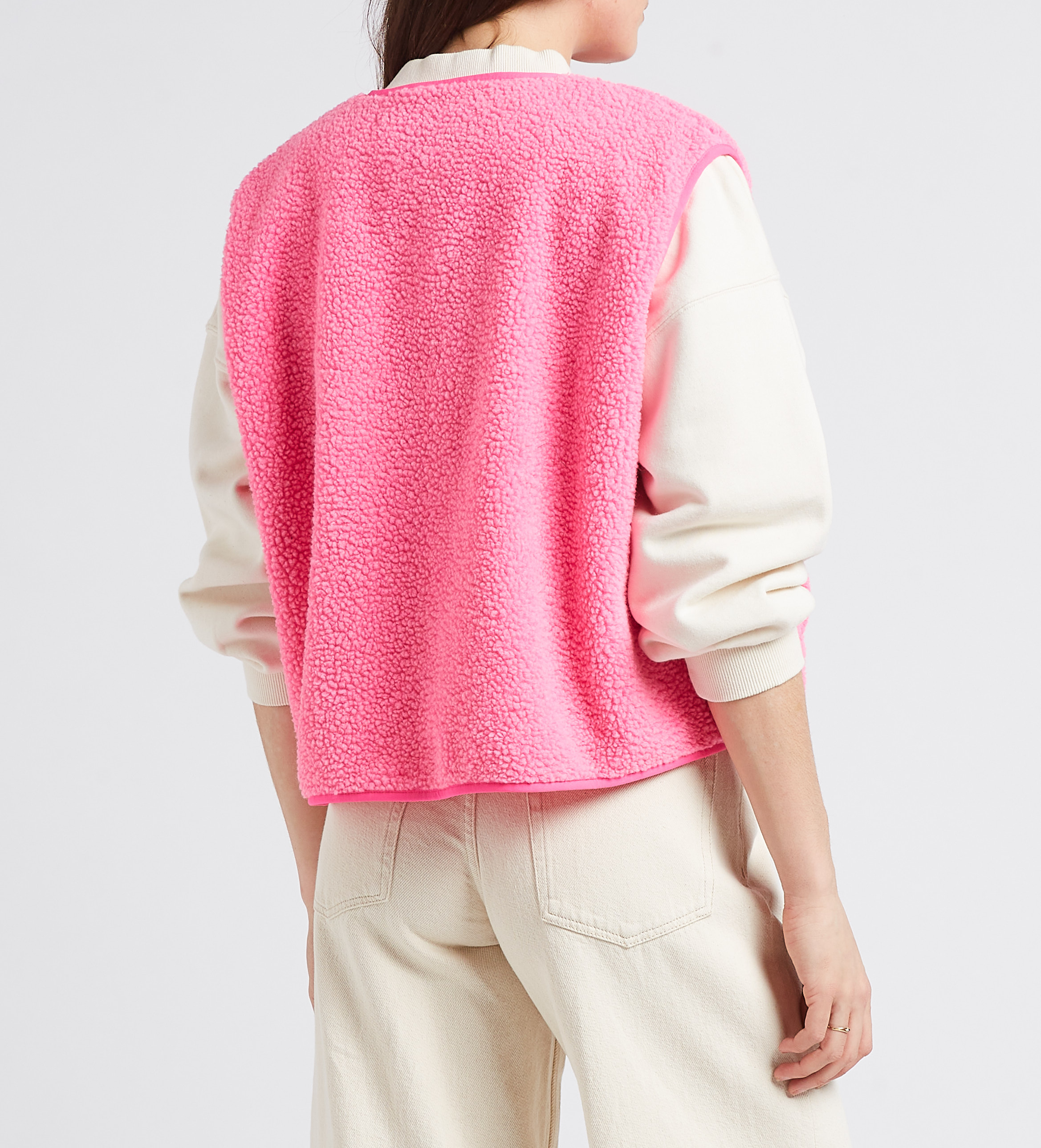 Weste aus Sweatstoff mit Rundhalskragen AMERICAN VINTAGE Rosa