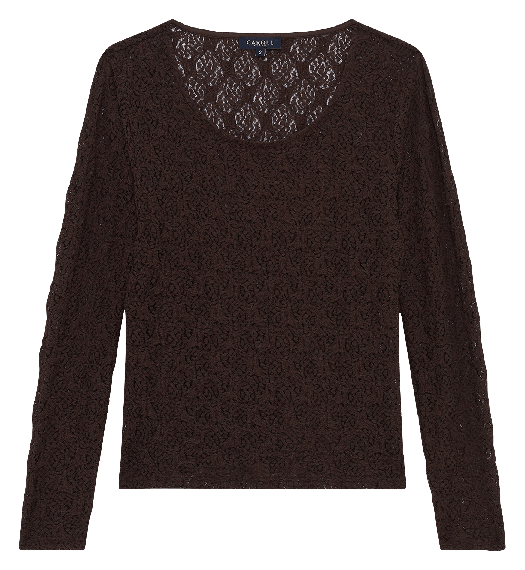 Rundhalsausschnitt T-Shirt mit taillierter Passform CAROLL Braun