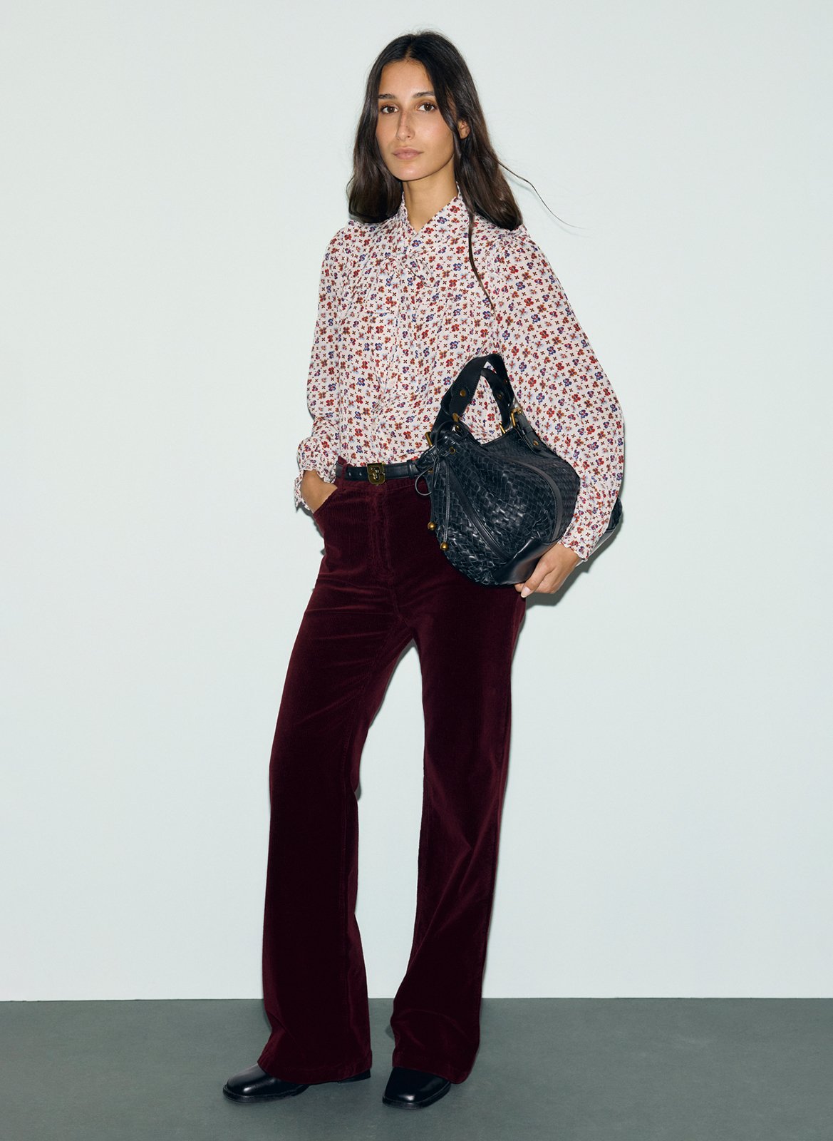 Weites Cord-Samt-Hose aus Baumwollmischung GERARD DAREL Rot