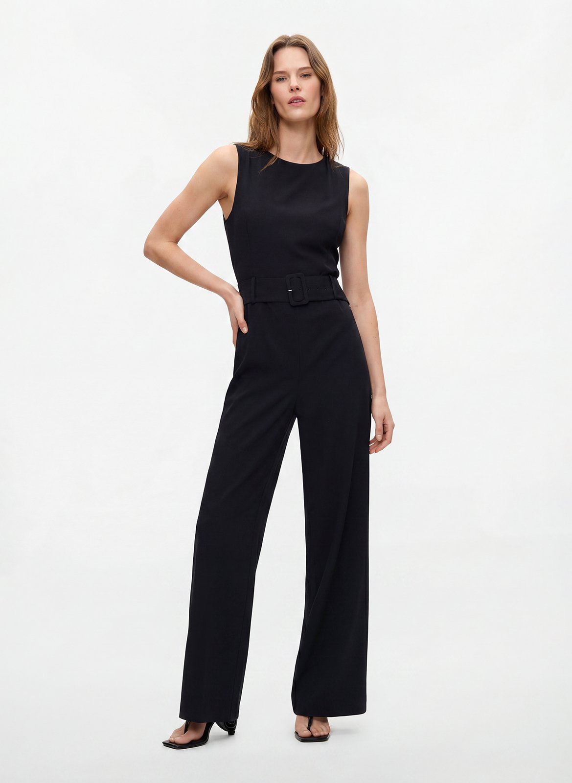 Weite 2-in-1 Overall mit Rundhalsausschnitt DESIGUAL Schwarz