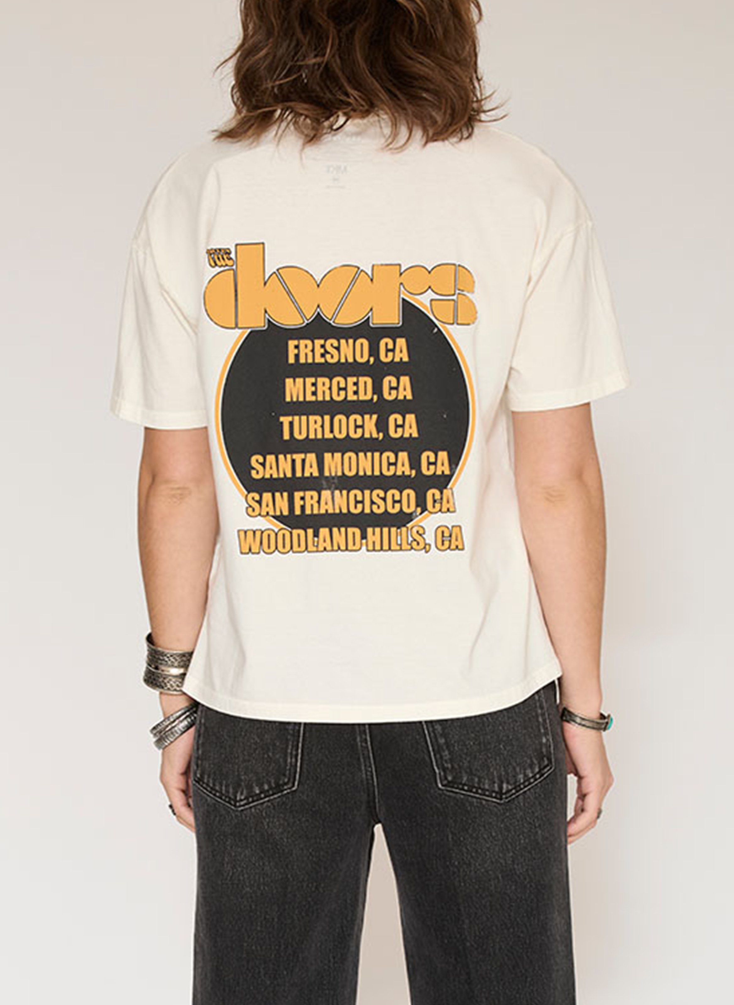 T-shirt droit sérigraphié en coton MKT Beige