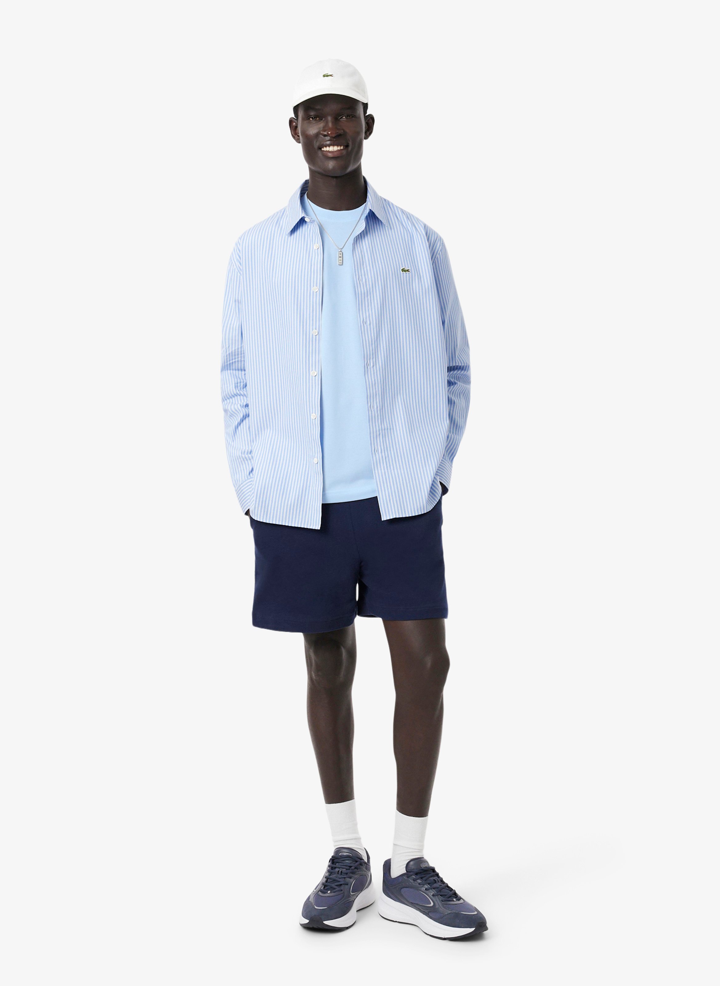 Gerade geschnittenes T-Shirt aus Baumwolle LACOSTE Blau