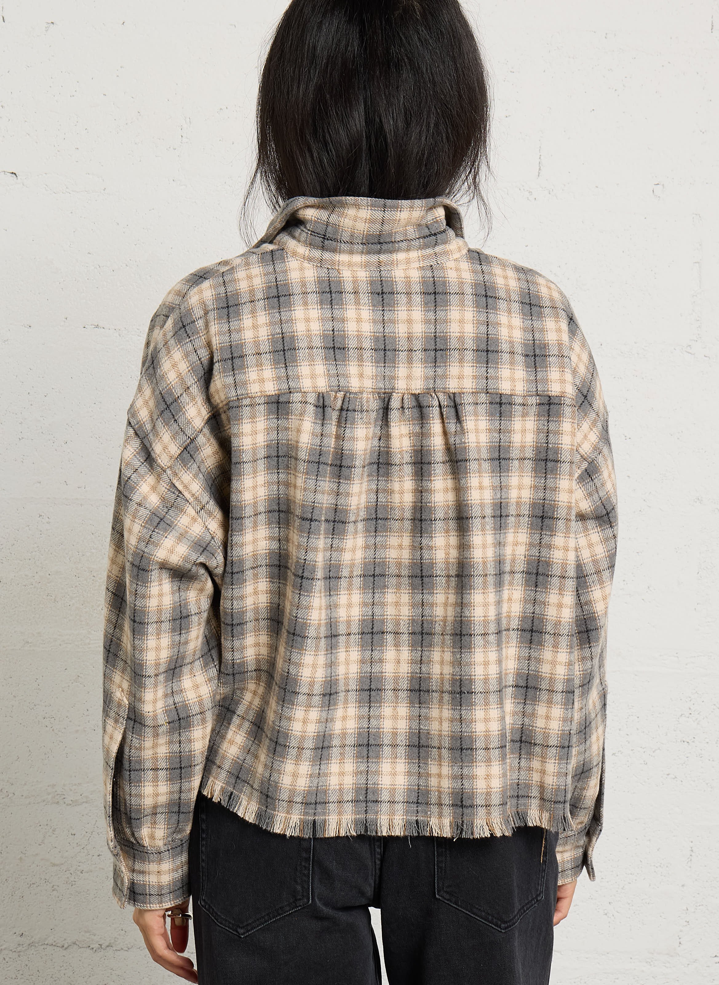 Checkered Button-Up Jacket BELLEROSE Green