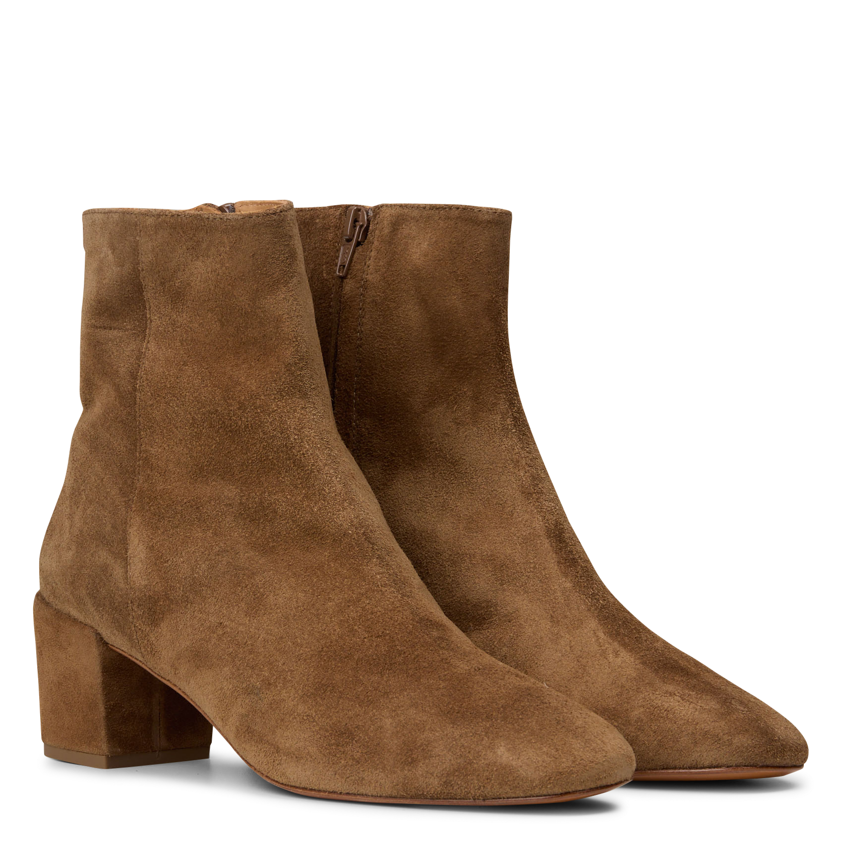 Einfarbige Wildleder-Stiefeletten ANTHOLOGY PARIS Braun