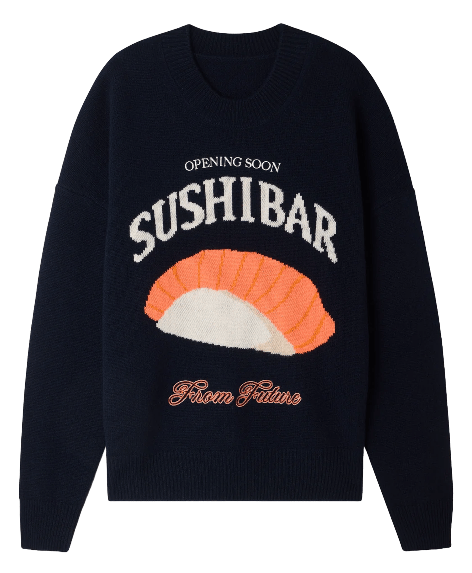 Pull oversize imprimé en cachemire FROM FUTURE Bleu