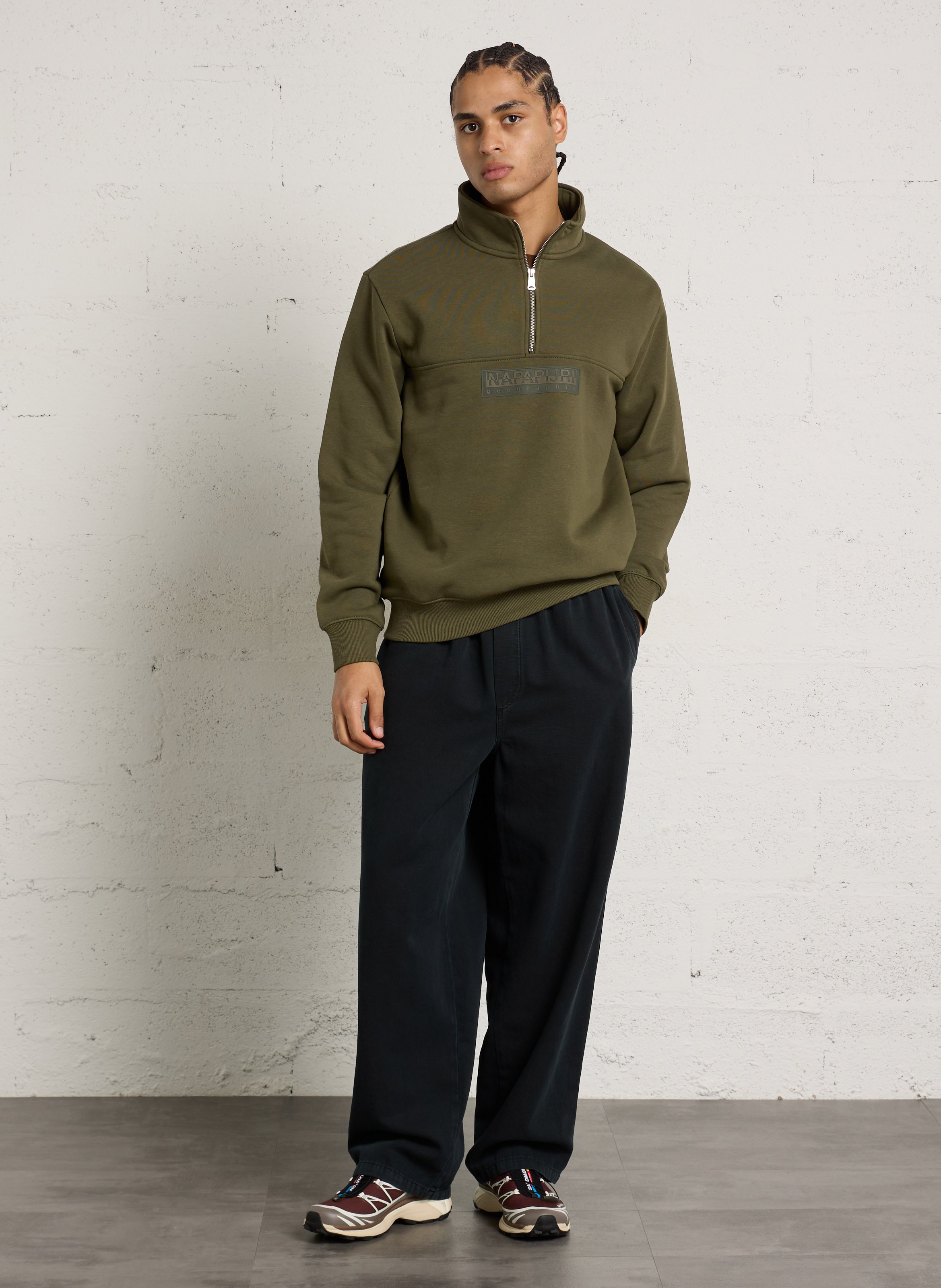 Wijde katoenen pantalon AMERICAN VINTAGE Zwart