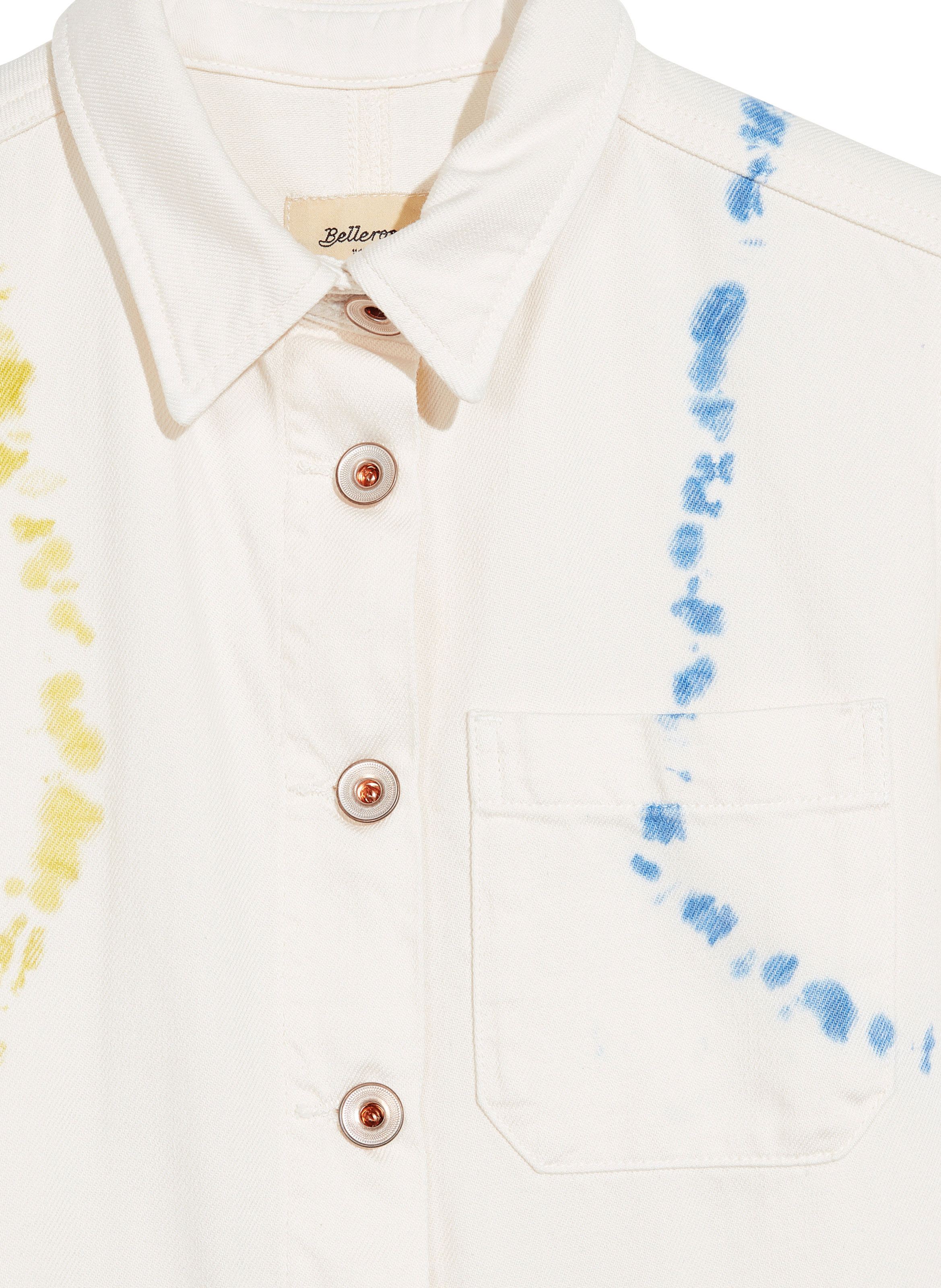 Cotton jumpsuit with classic collar BELLEROSE Beige