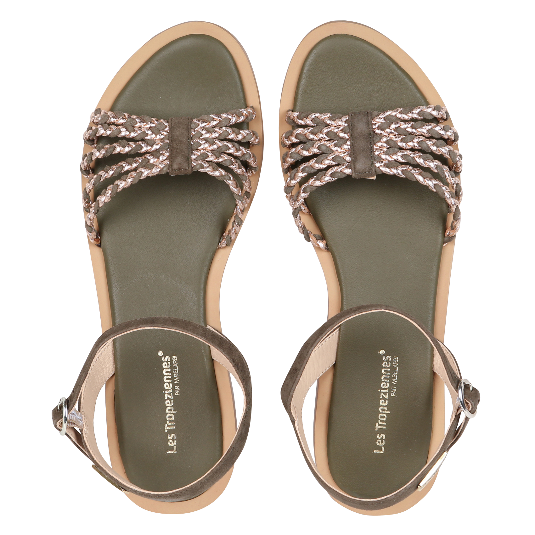 Leather sandals with braided straps LES TROPEZIENNES PAR M.BELARBI White