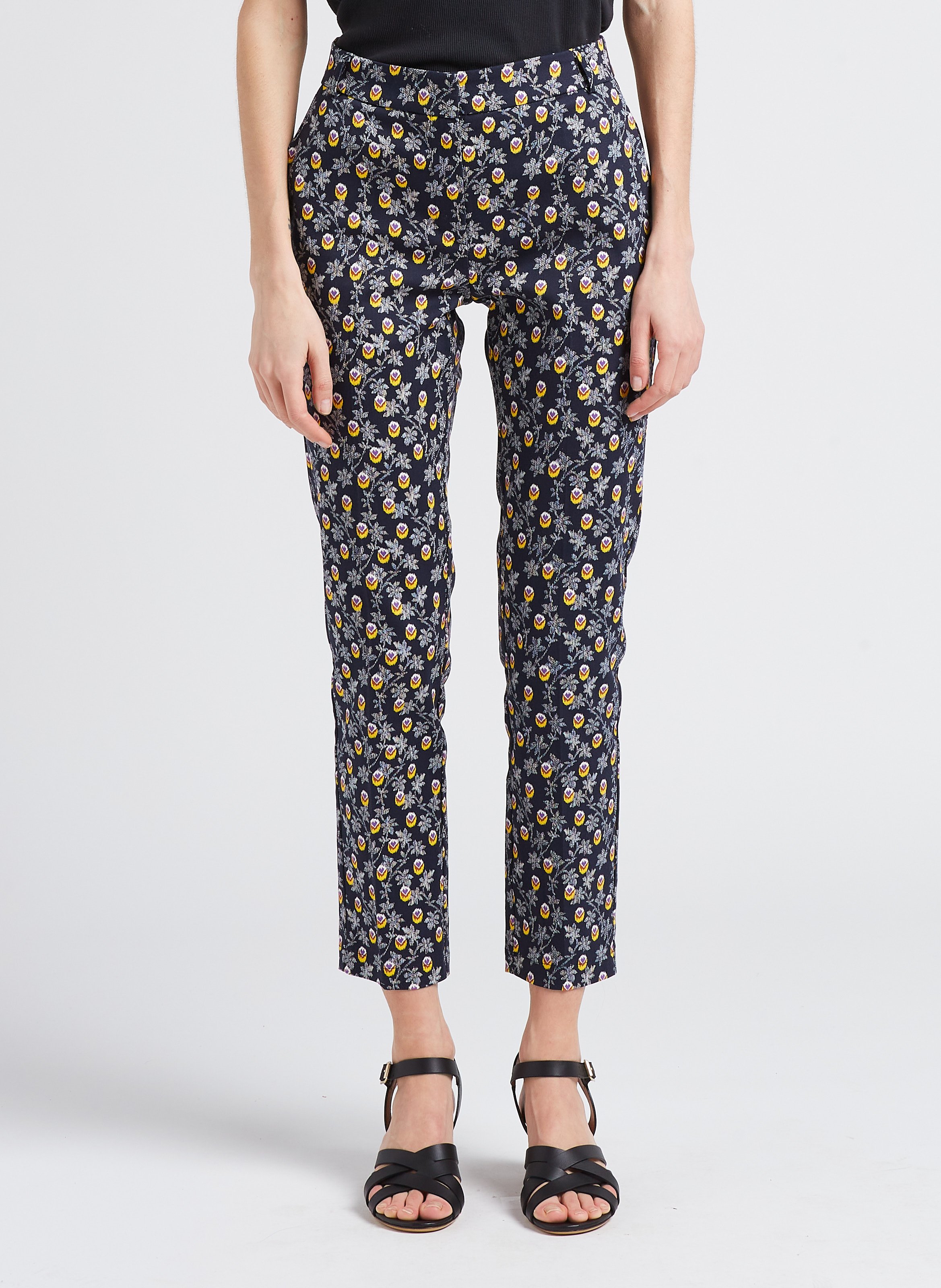 Slimfit-Hose aus Baumwoll-Mix mit Print LA PETITE FRANCAISE Blau