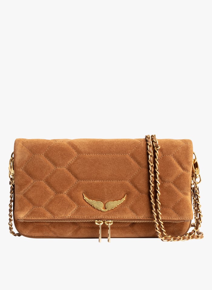 Cerise suede 2025 clutch bag