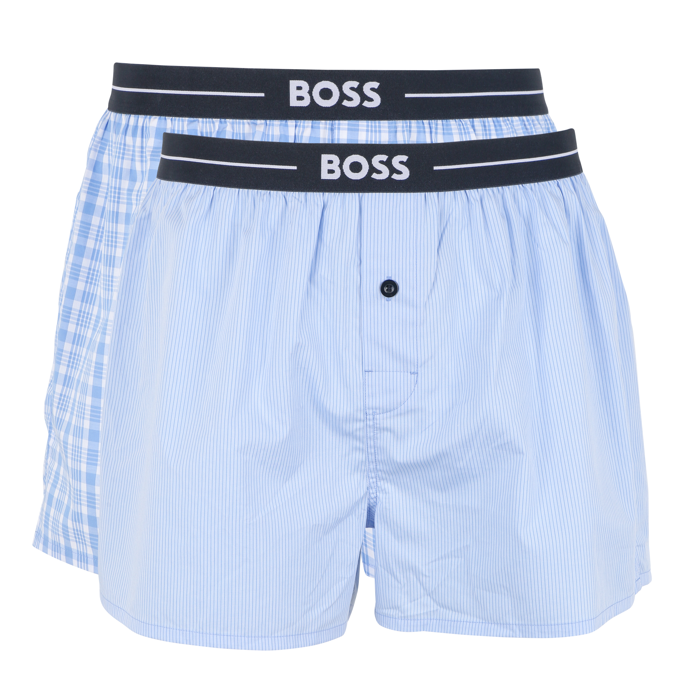 Pack of two pairs of cotton boxer shorts BOSS Blue