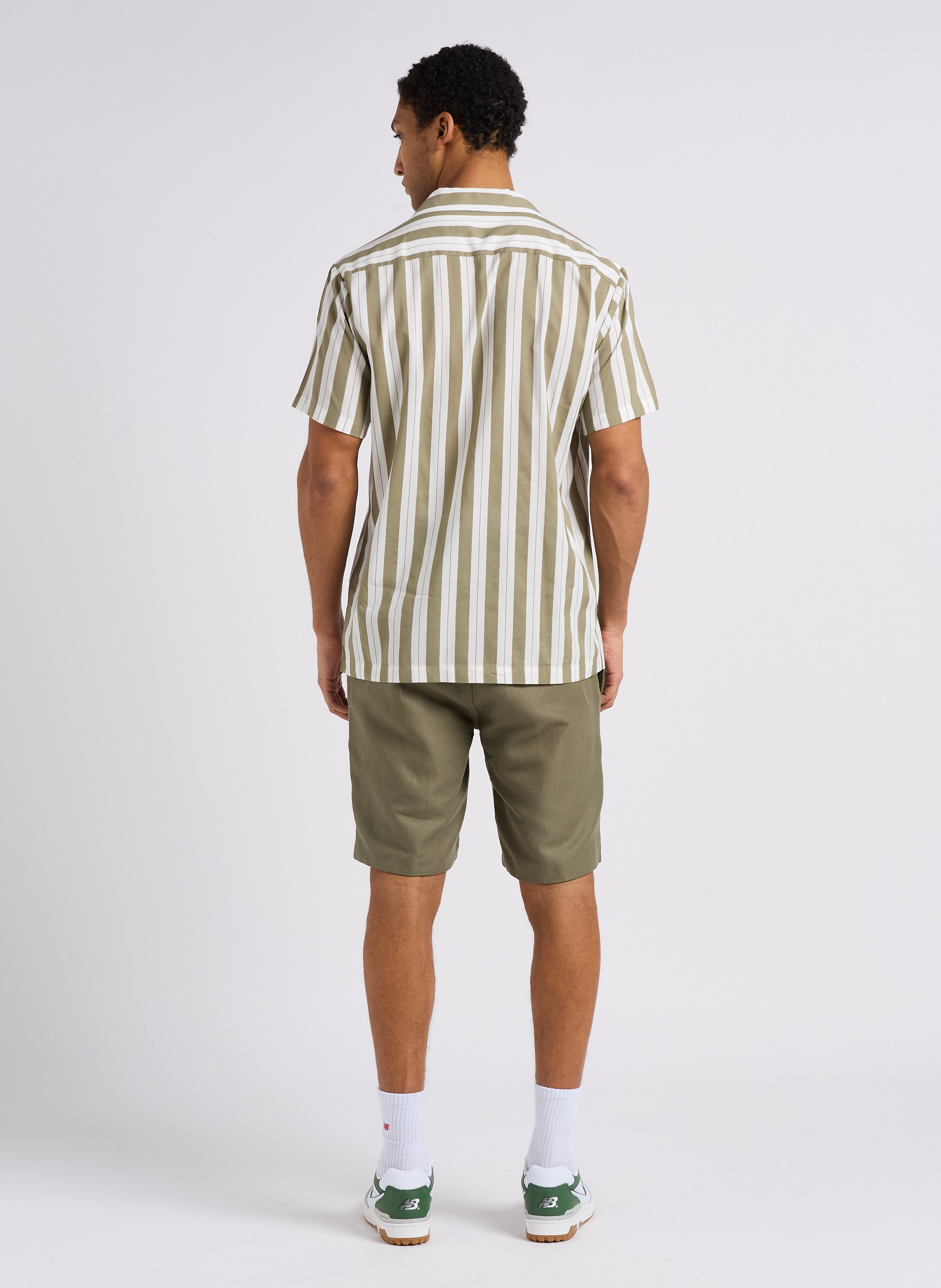 Chemise regular-fit en coton bio mélangé Gris