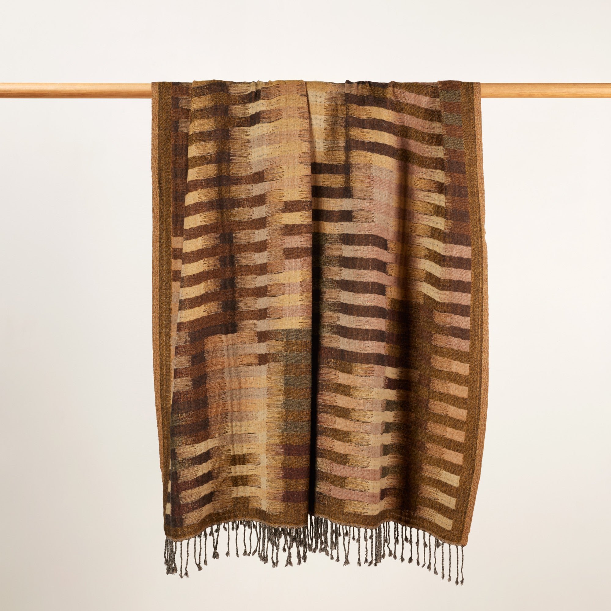 Plaid pure laine MADURA Jaune