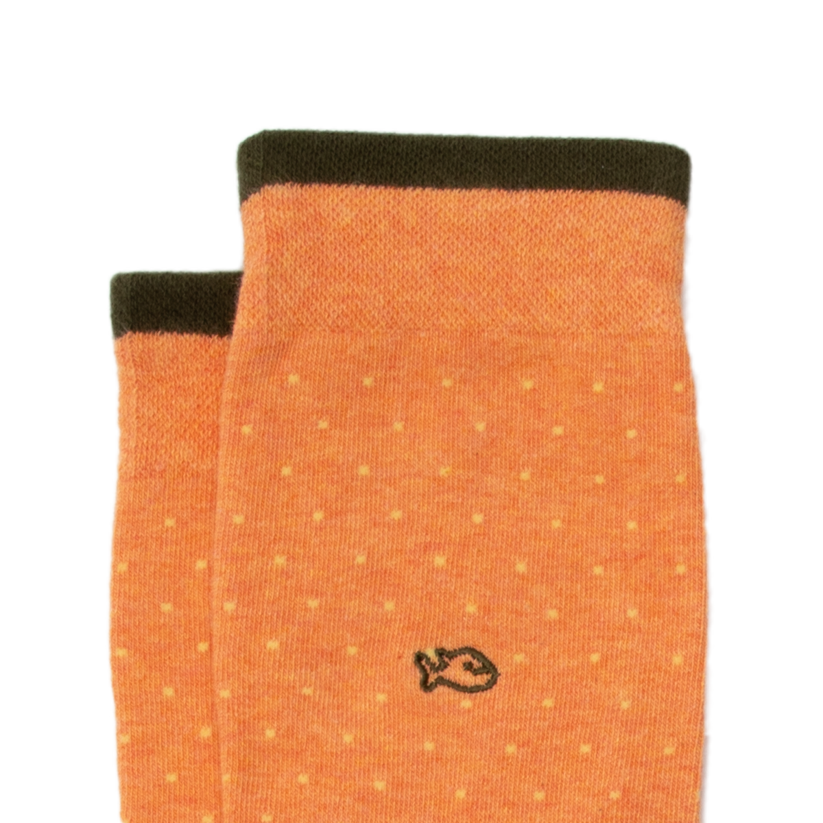 Combed cotton socks with polka dots BILLYBELT Orange