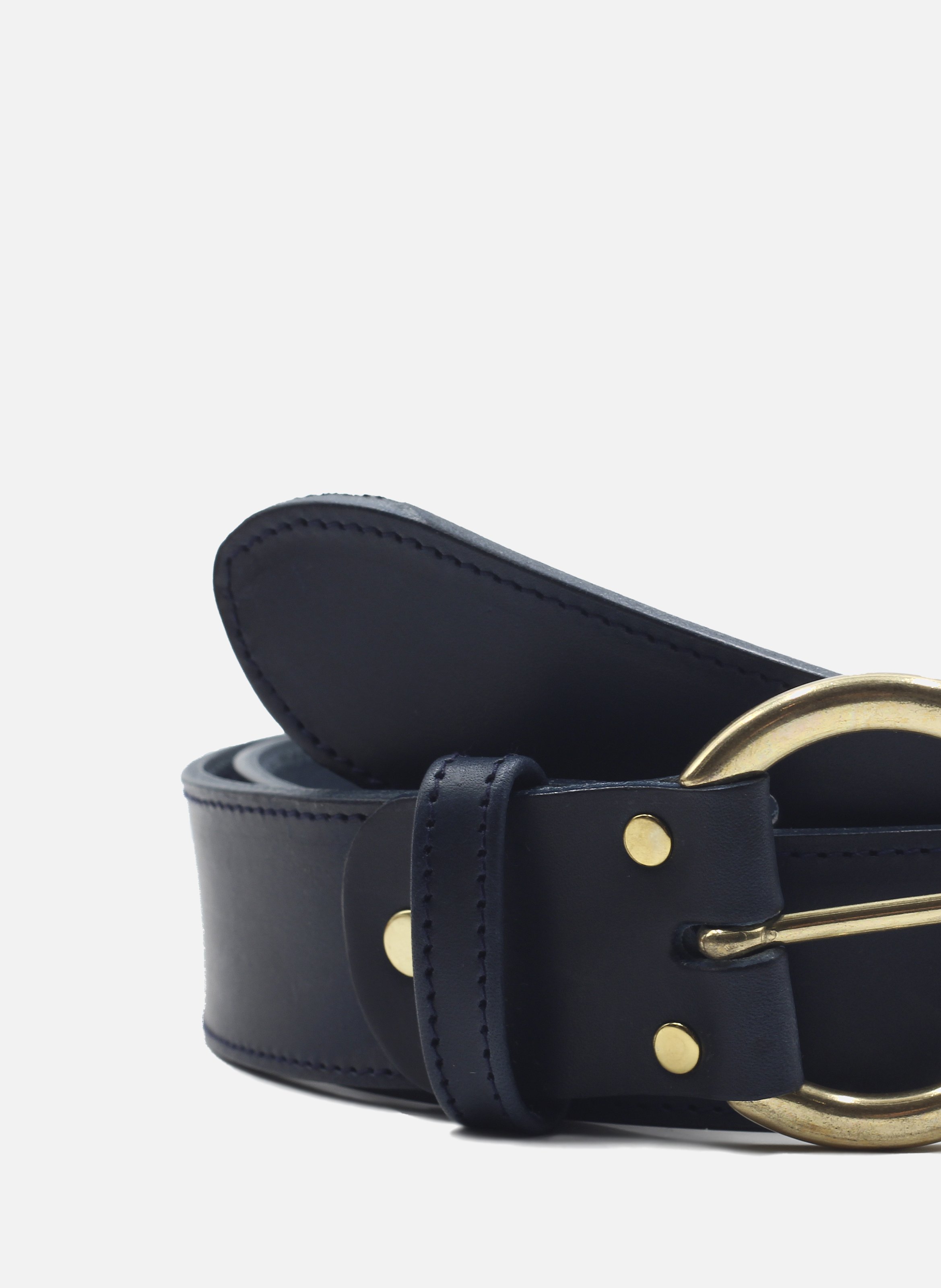Smooth leather bohemian belt JULES & JENN Blue