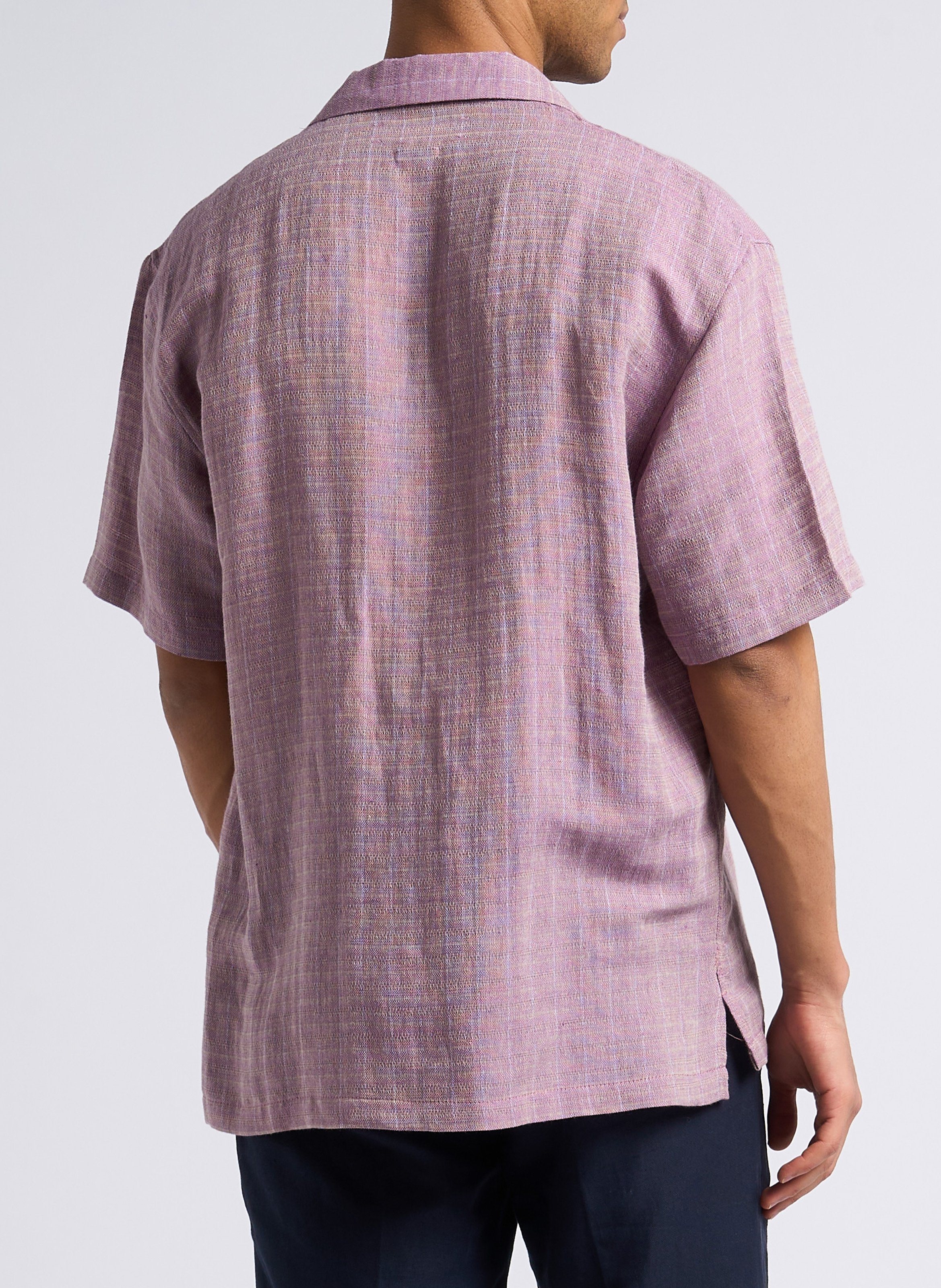 Chemise manches courtes tissée SAMSOE SAMSOE Rose