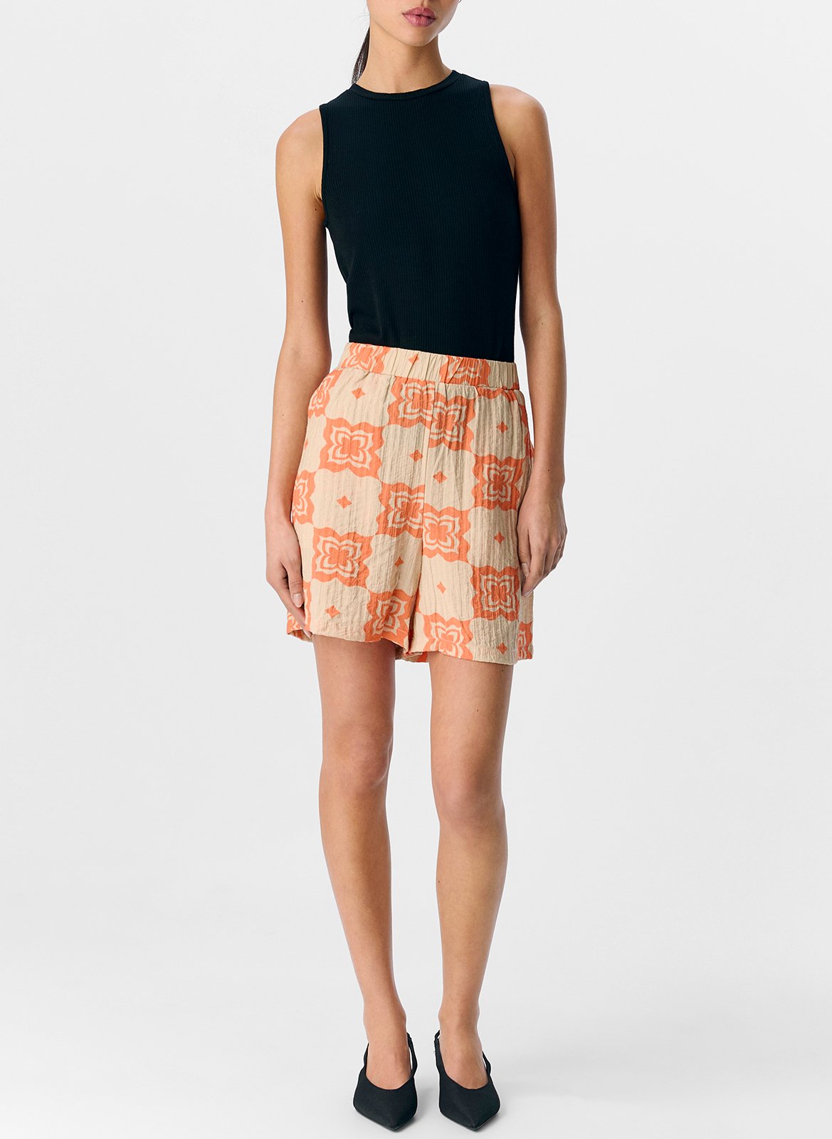 Short oversize imprimé OBJECT Beige