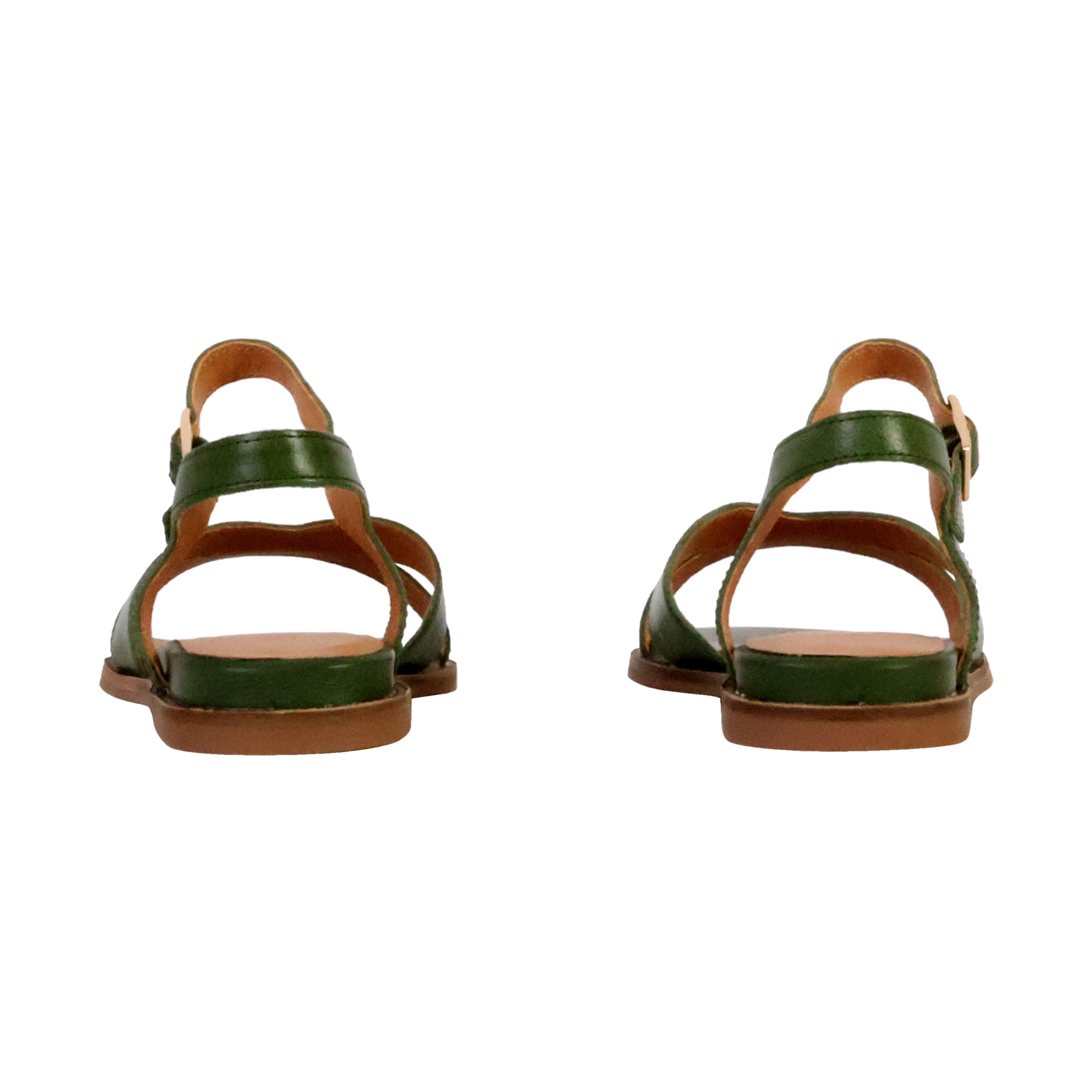 Bella leather sandals EMILIE KARSTON Green