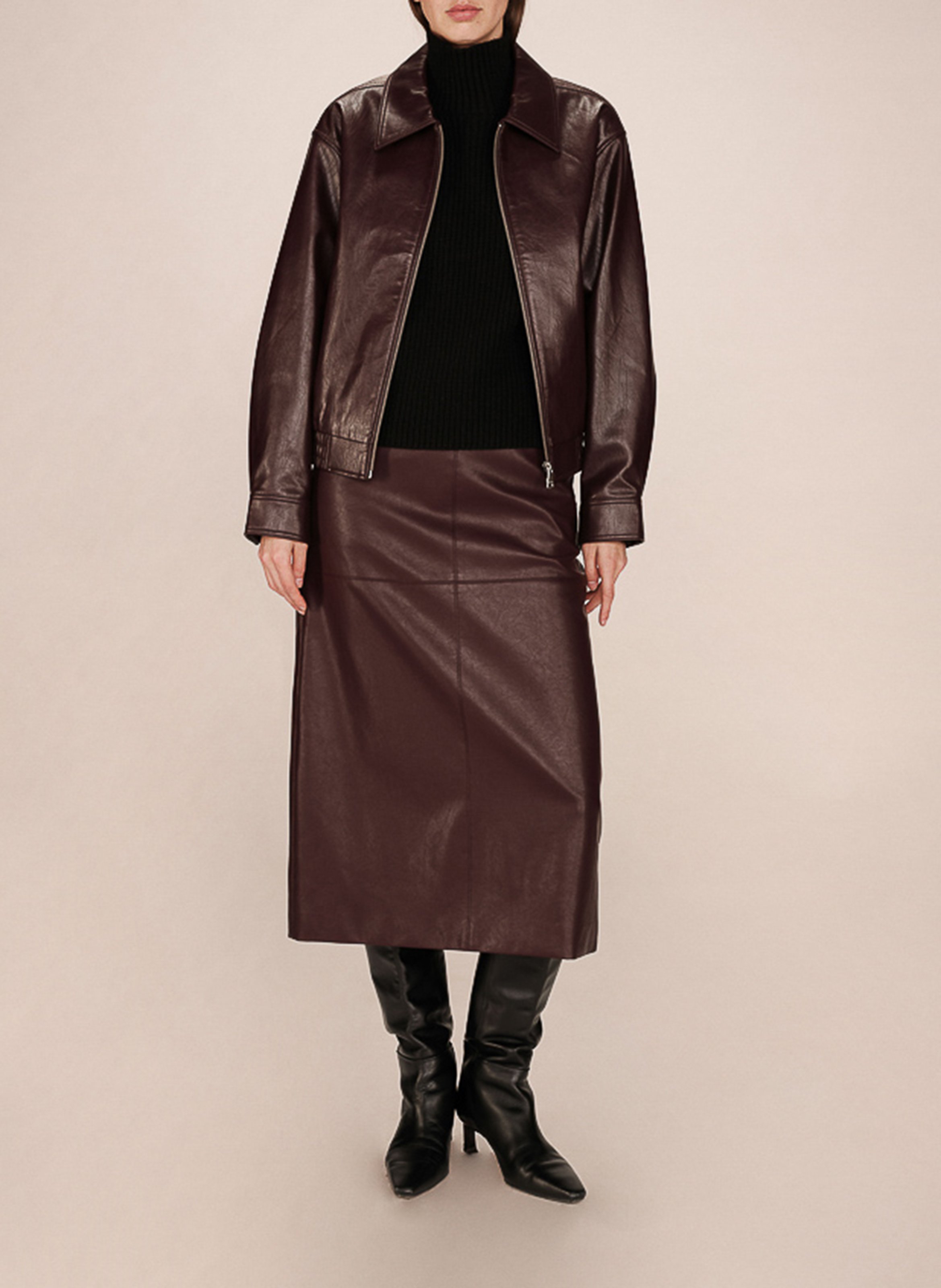 Jacket with classic collar GRACE ET MILA Red