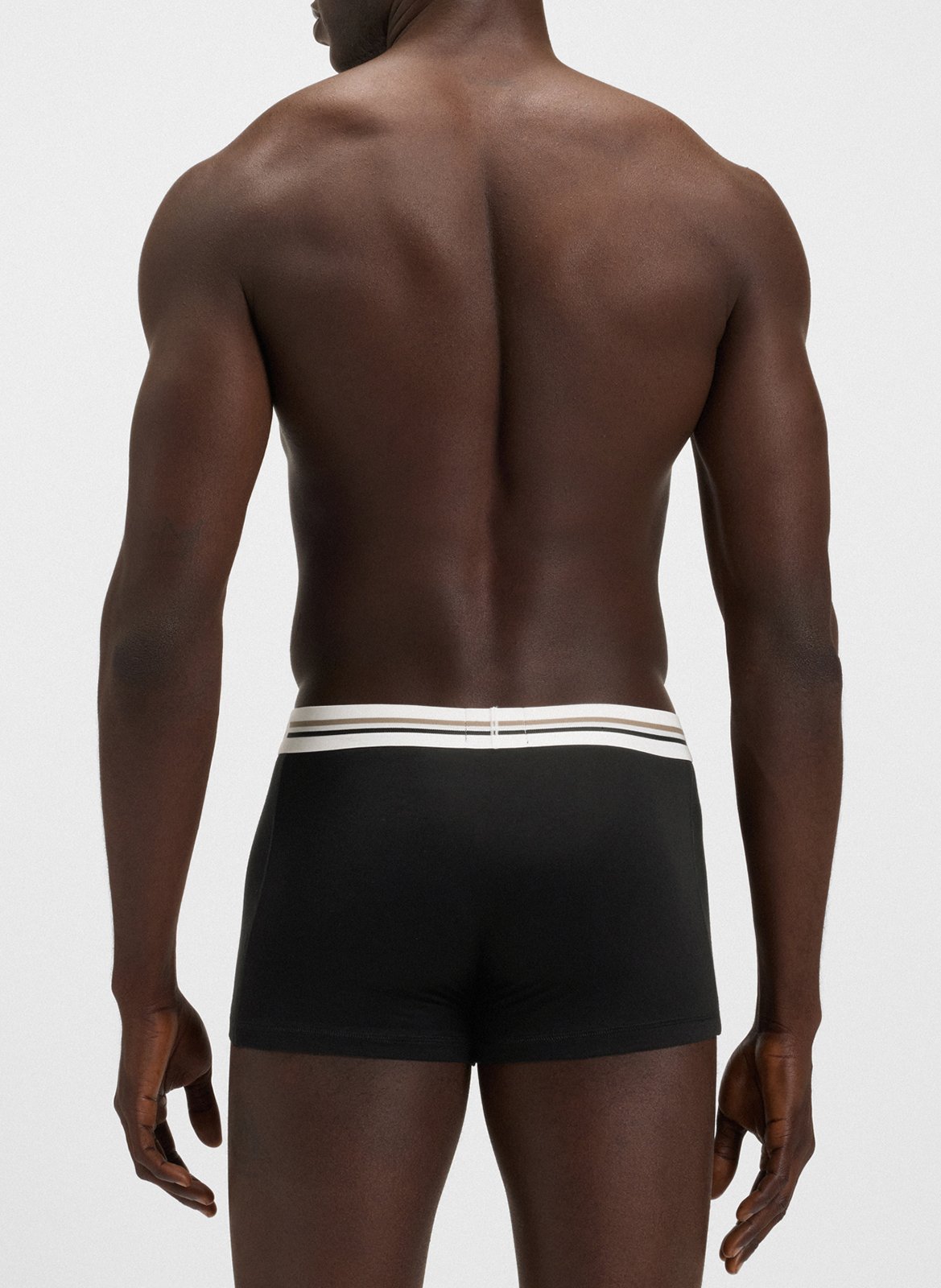 Pack of three standard-fit cotton trunks BOSS Black