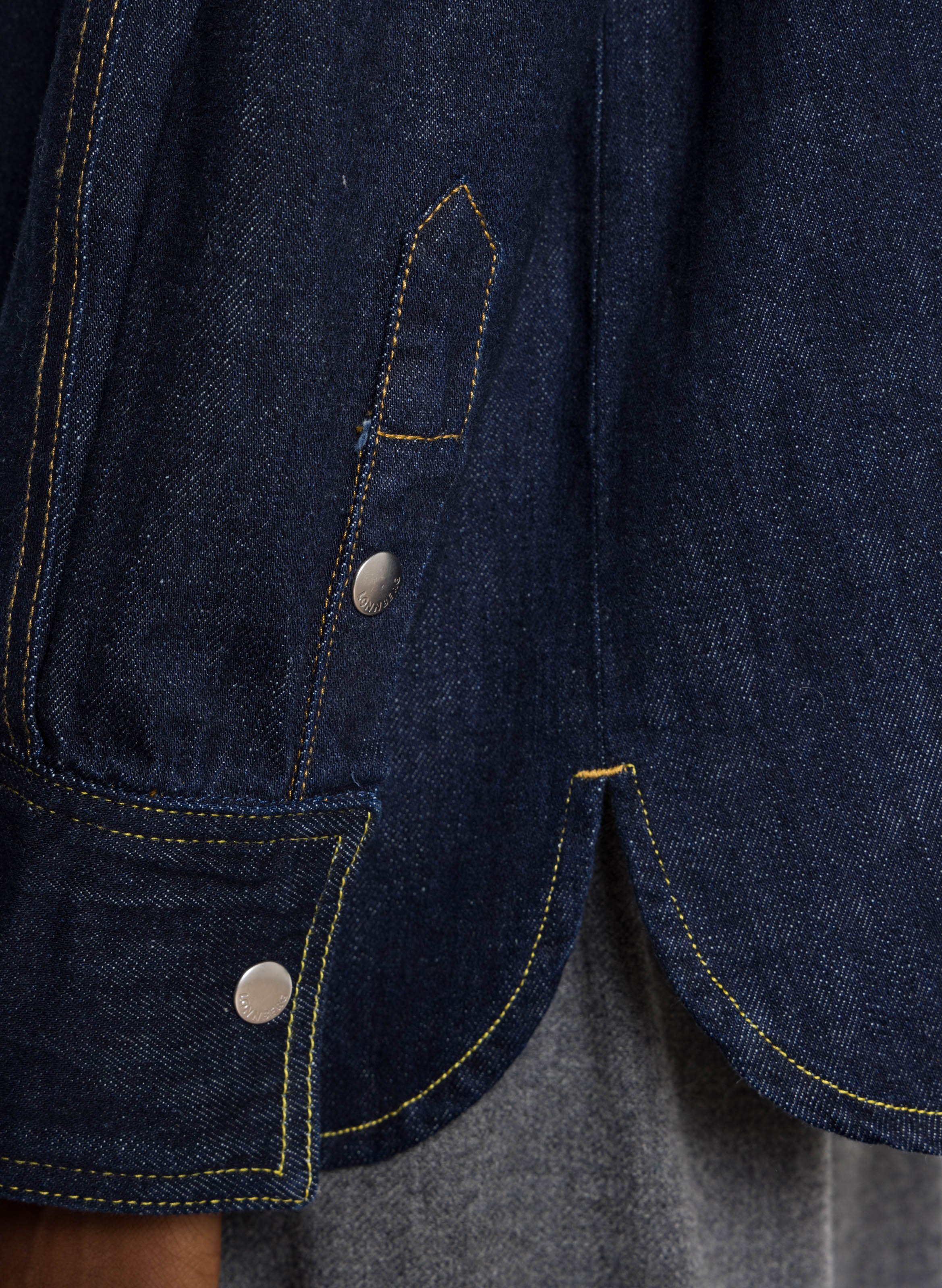 Veste en jean oversize en coton MARGAUX LONNBERG Bleu