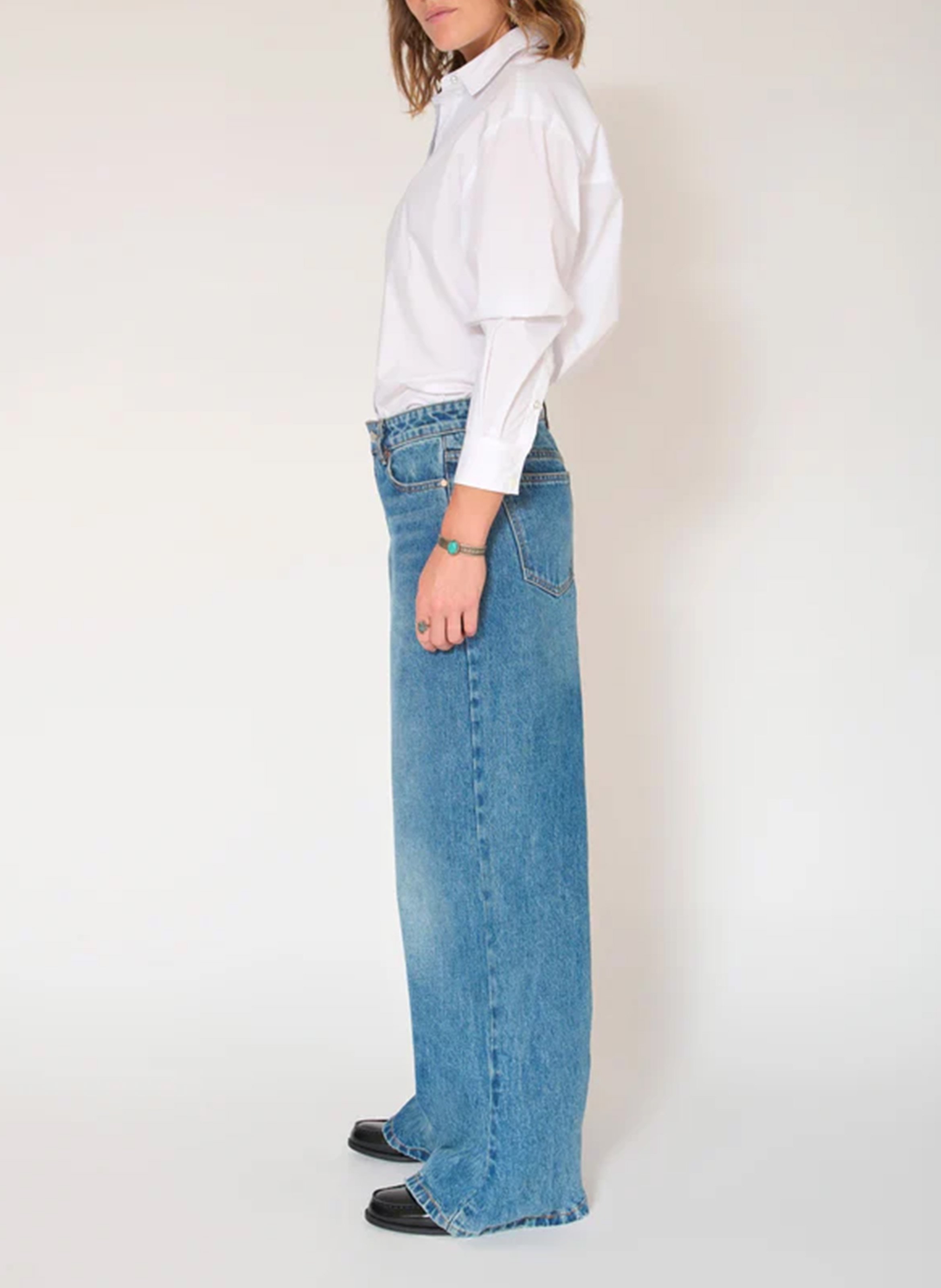 Wide-leg cotton jeans MKT Blue