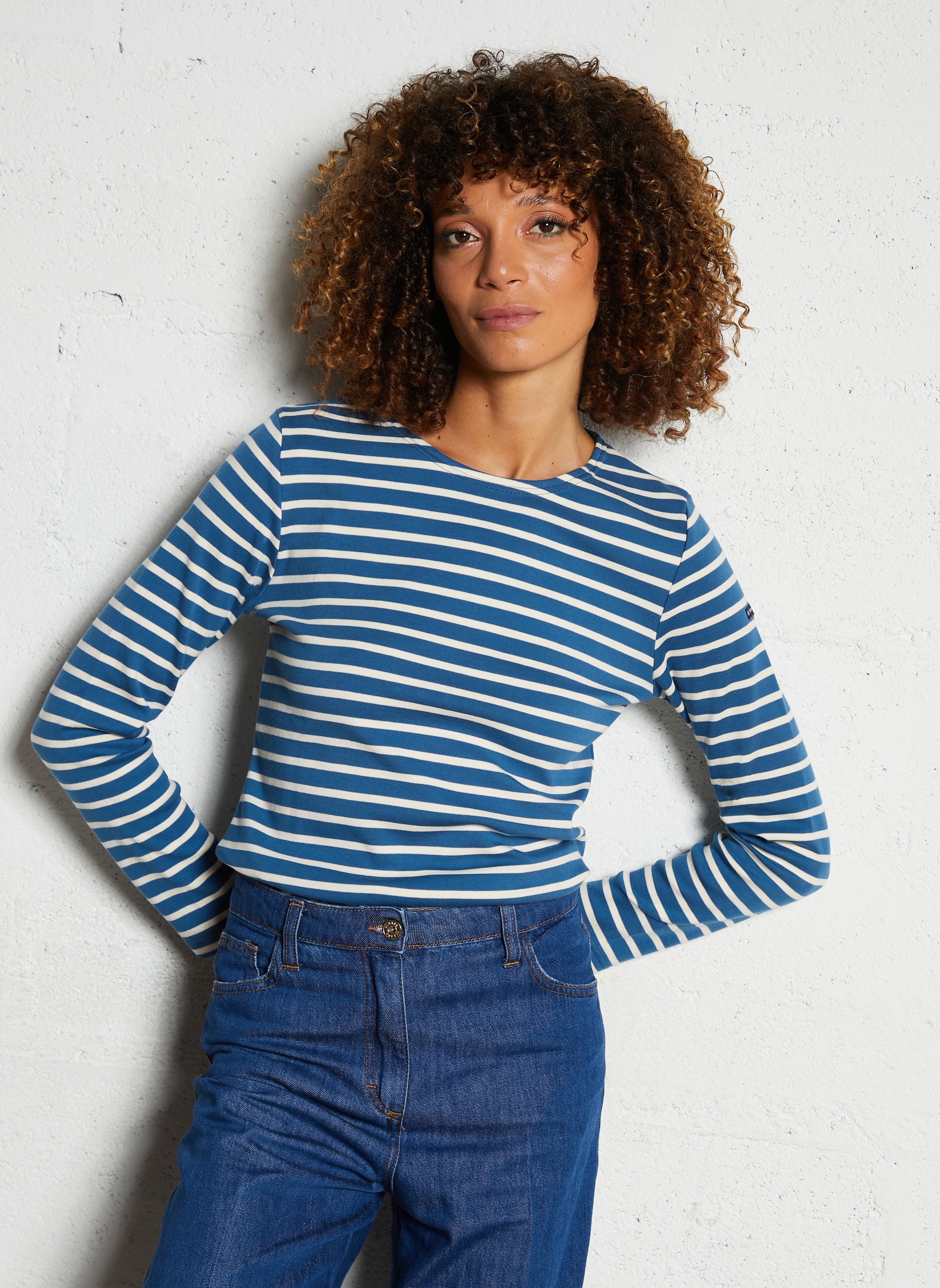Round-neck cotton sailor top ARMOR LUX