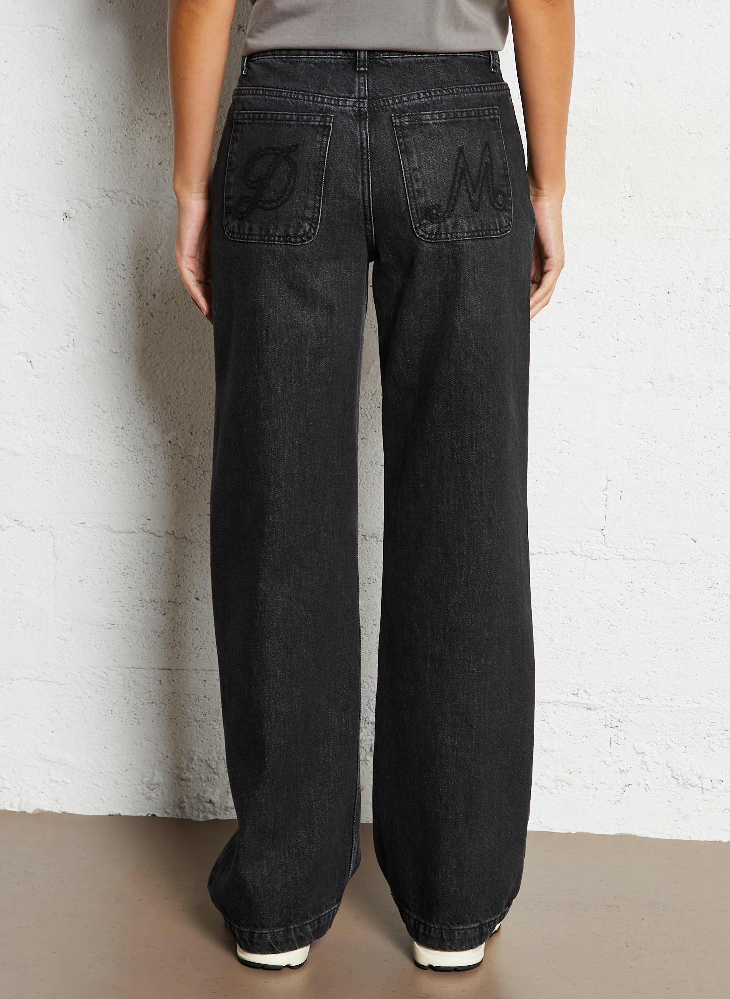 Jean droit taille haute à motifs DAMSON MADDER Gris