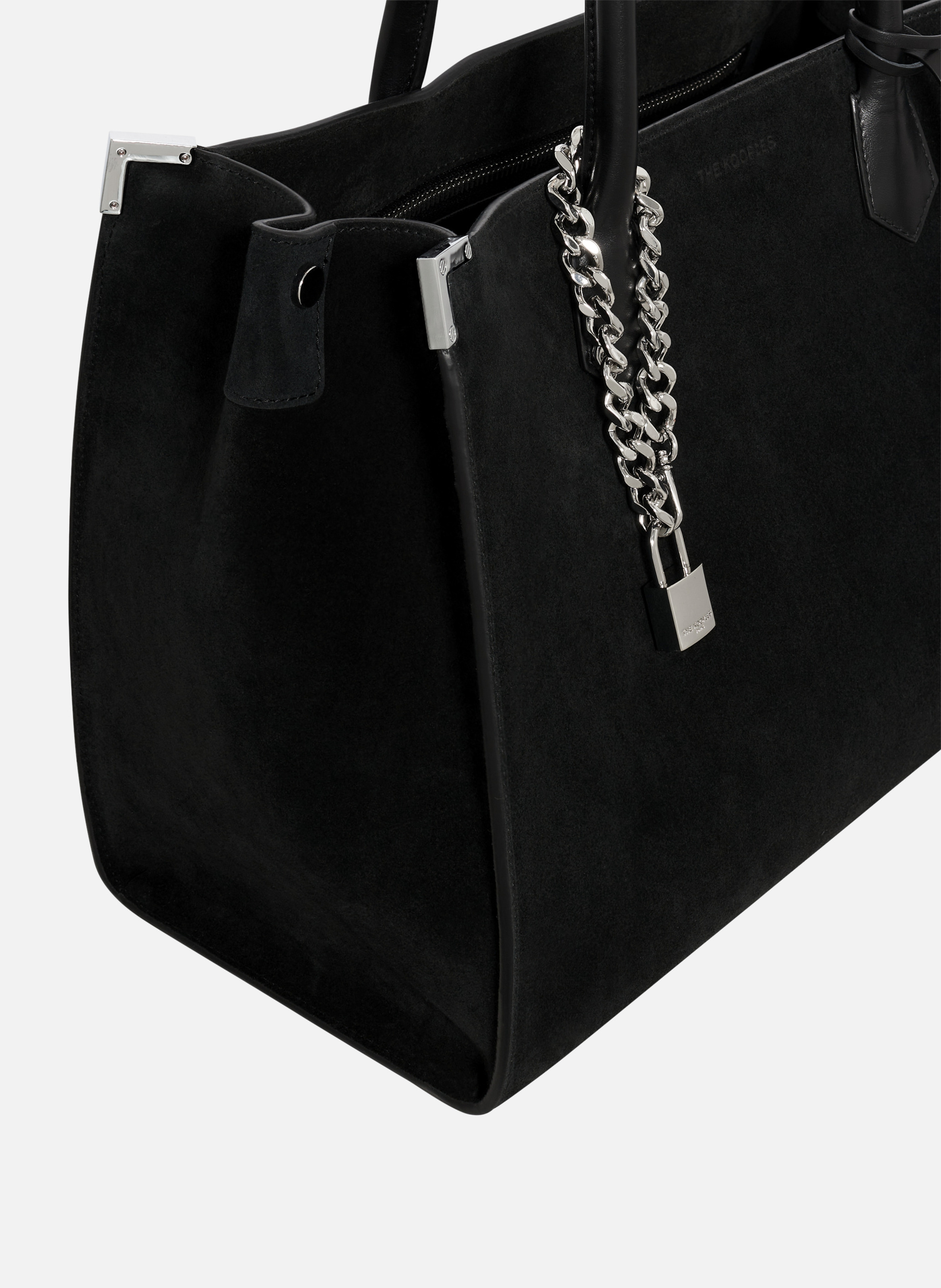 Ming L suede tote bag Black