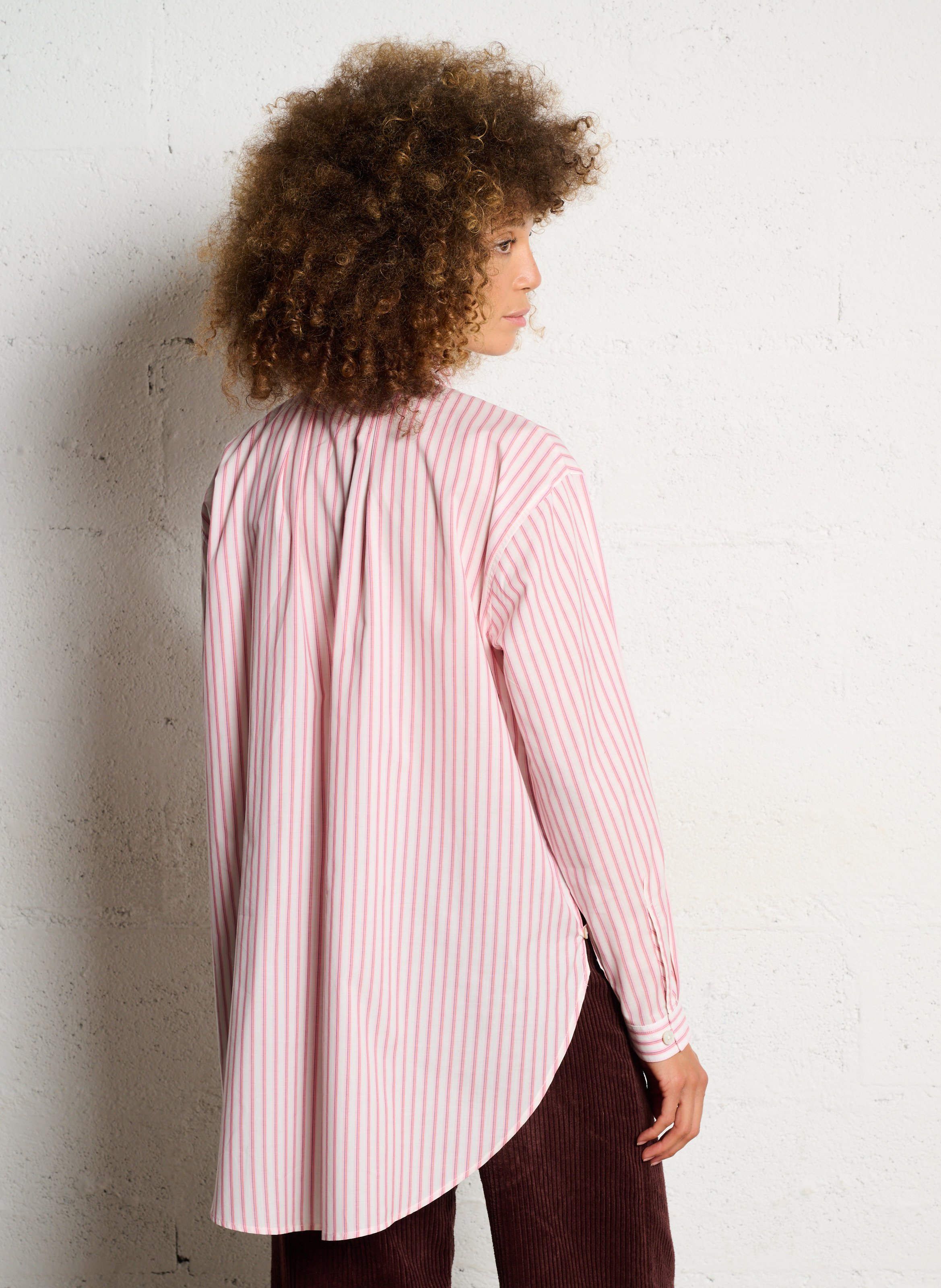 Gestreepte shirt van katoen en zijde mix RUE DE TOKYO Veelkleurig