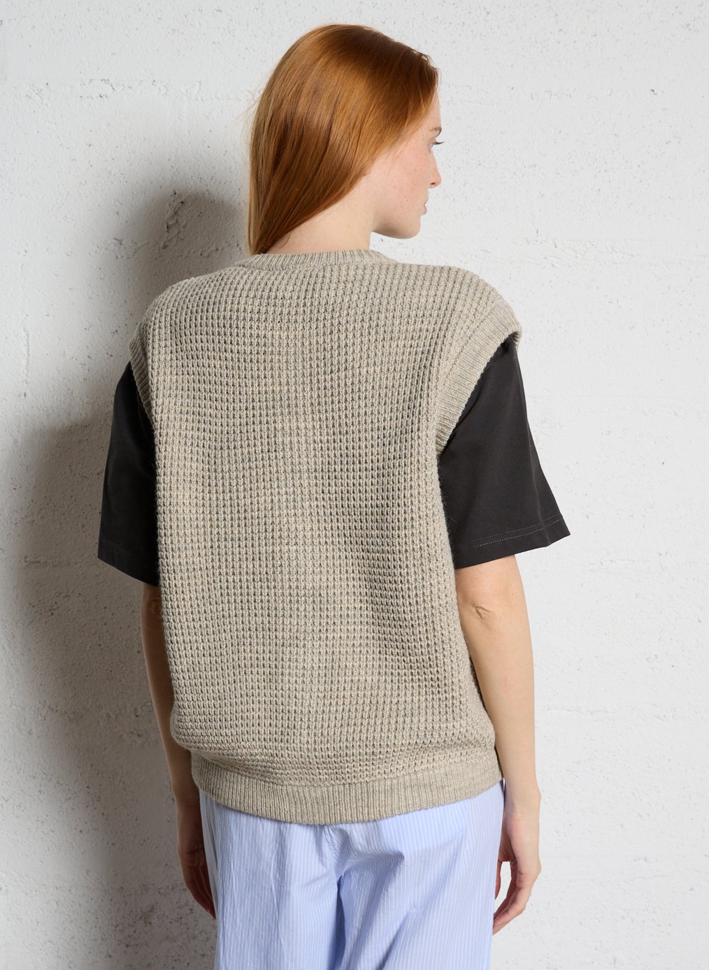 Knit gilet AMERICAN VINTAGE Grey