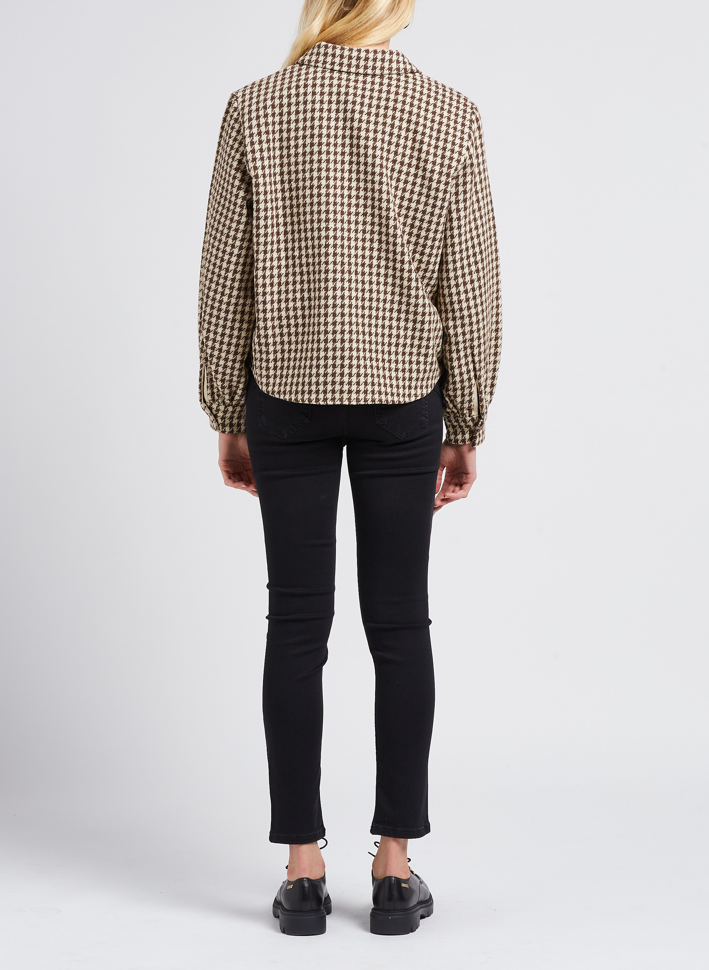 Surchemise col classique pied de poule OBJECT Beige