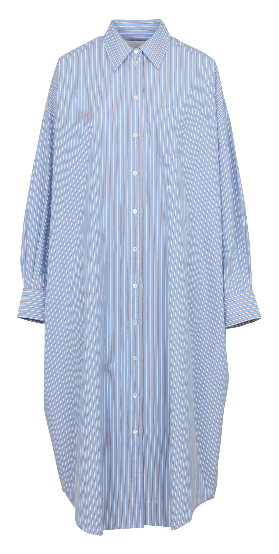 Striped cotton shirt dress with classic collar BELLEROSE Stripes