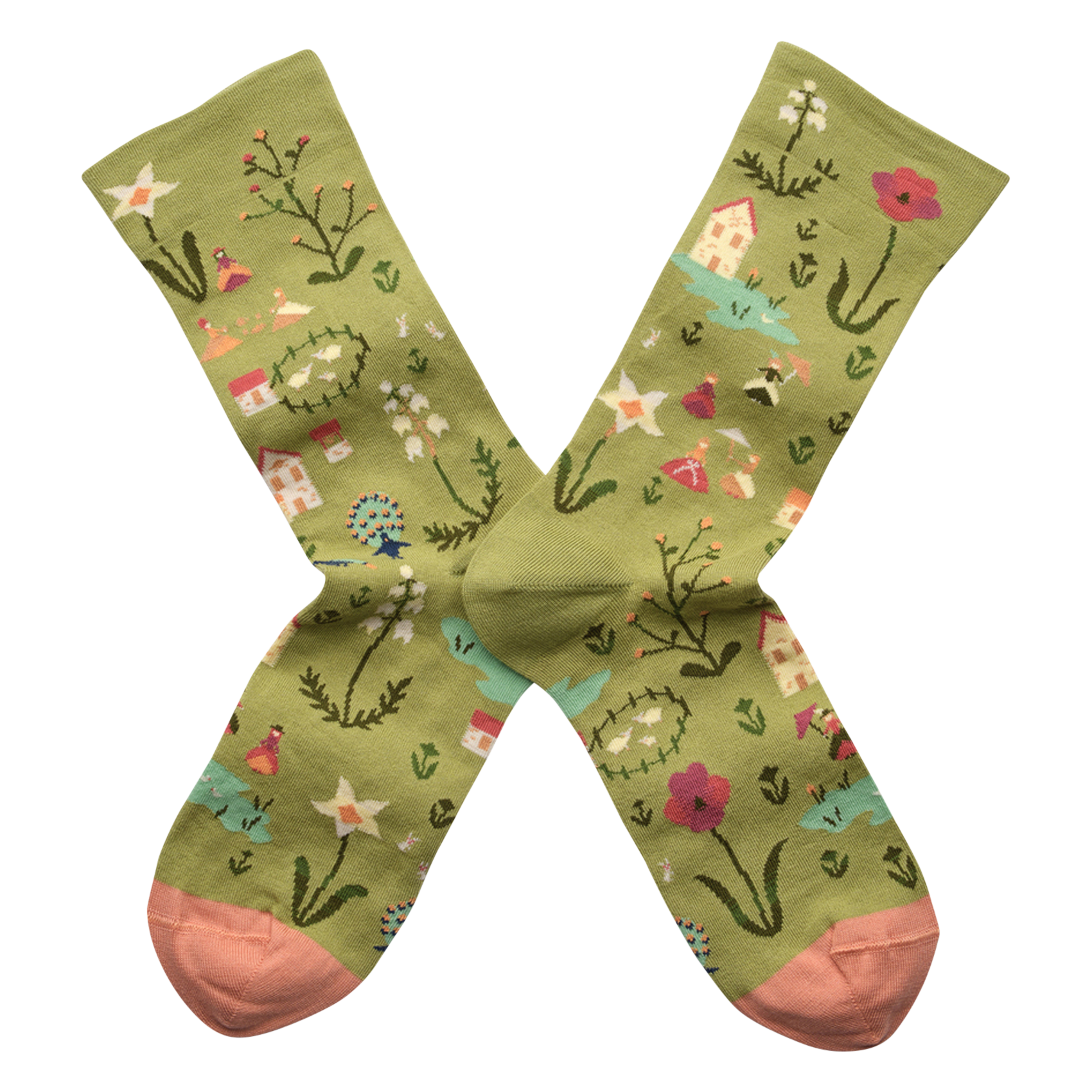 Cotton-blend jacquard socks BONNE MAISON Multicolored