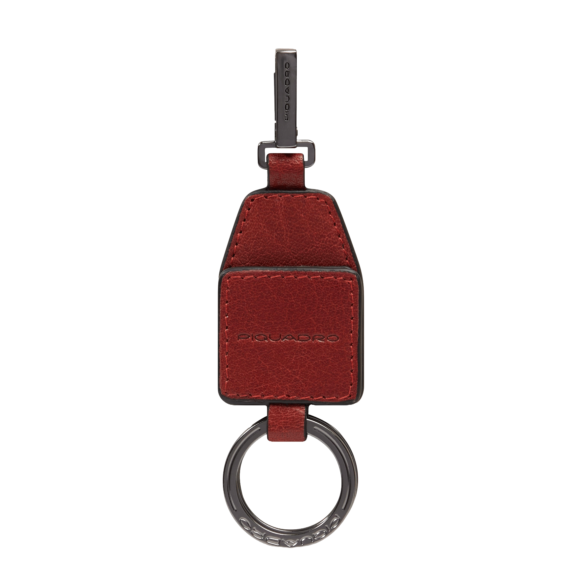 Divisible leather keychain PIQUADRO Red