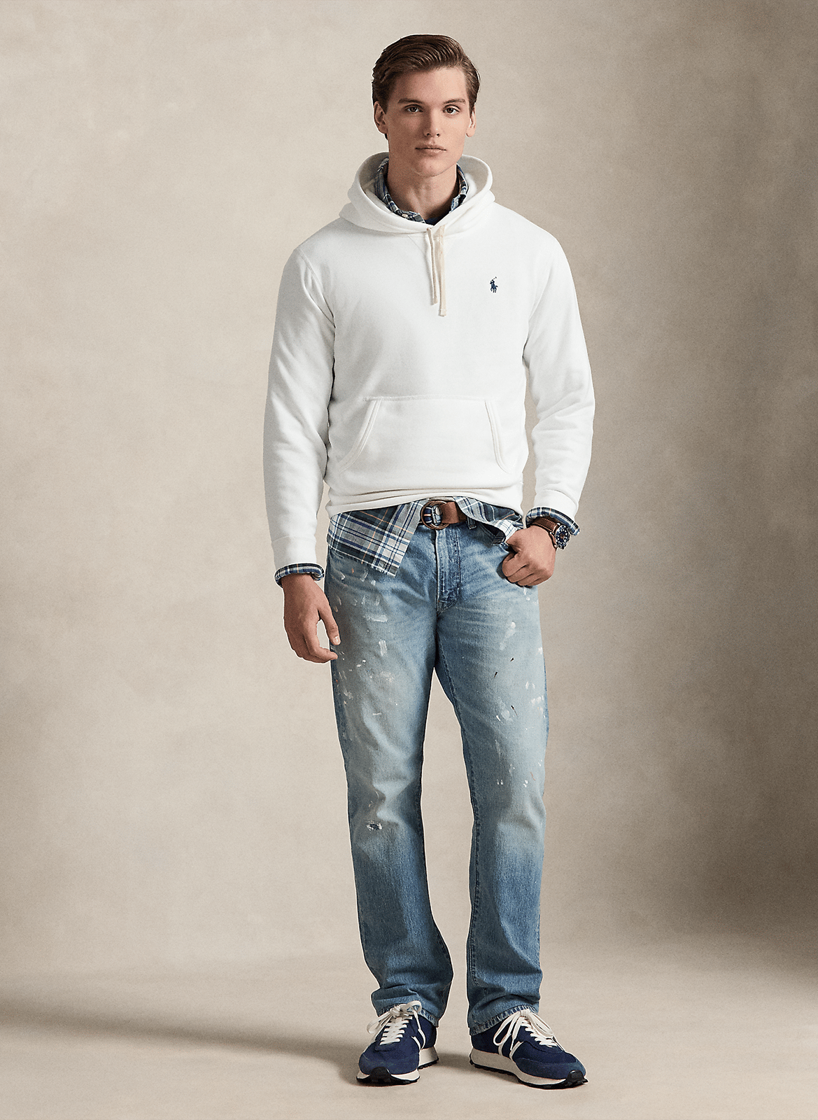 Regular-fit, katoenen sweater met capuchon POLO RALPH LAUREN Wit