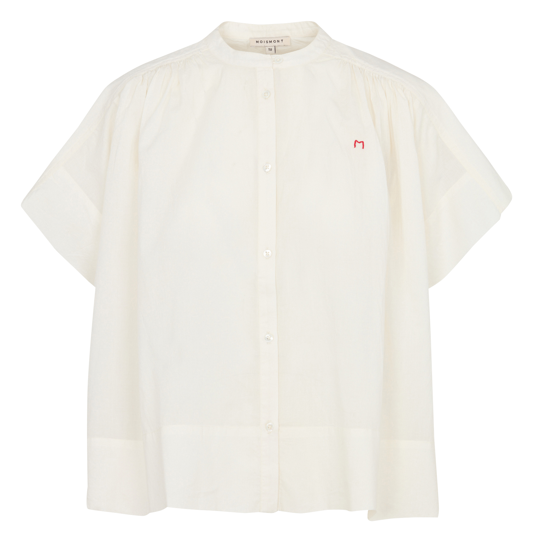 Katoenen T-shirt met ronde hals MOISMONT Beige